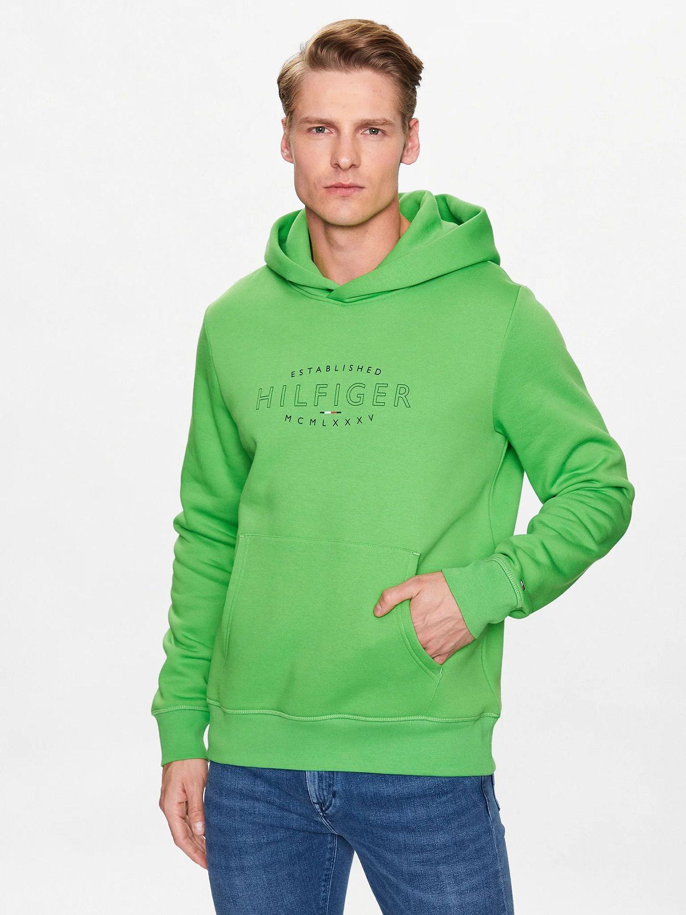 Polerón Hoodie Curv Logo LWY Verde Tommy Hilfiger-0