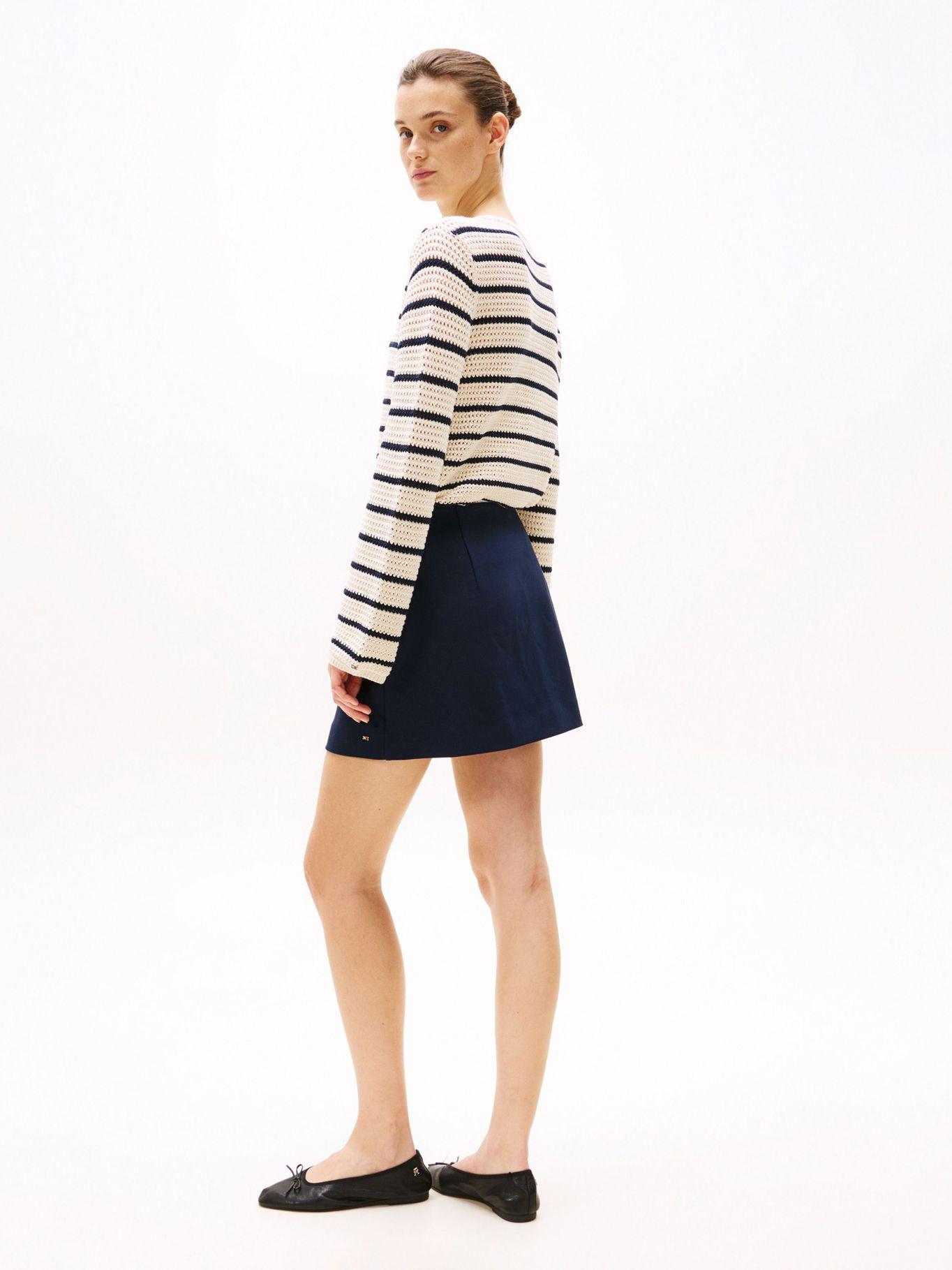 Falda Con Botones Dorados Azul Tommy Hilfiger-2