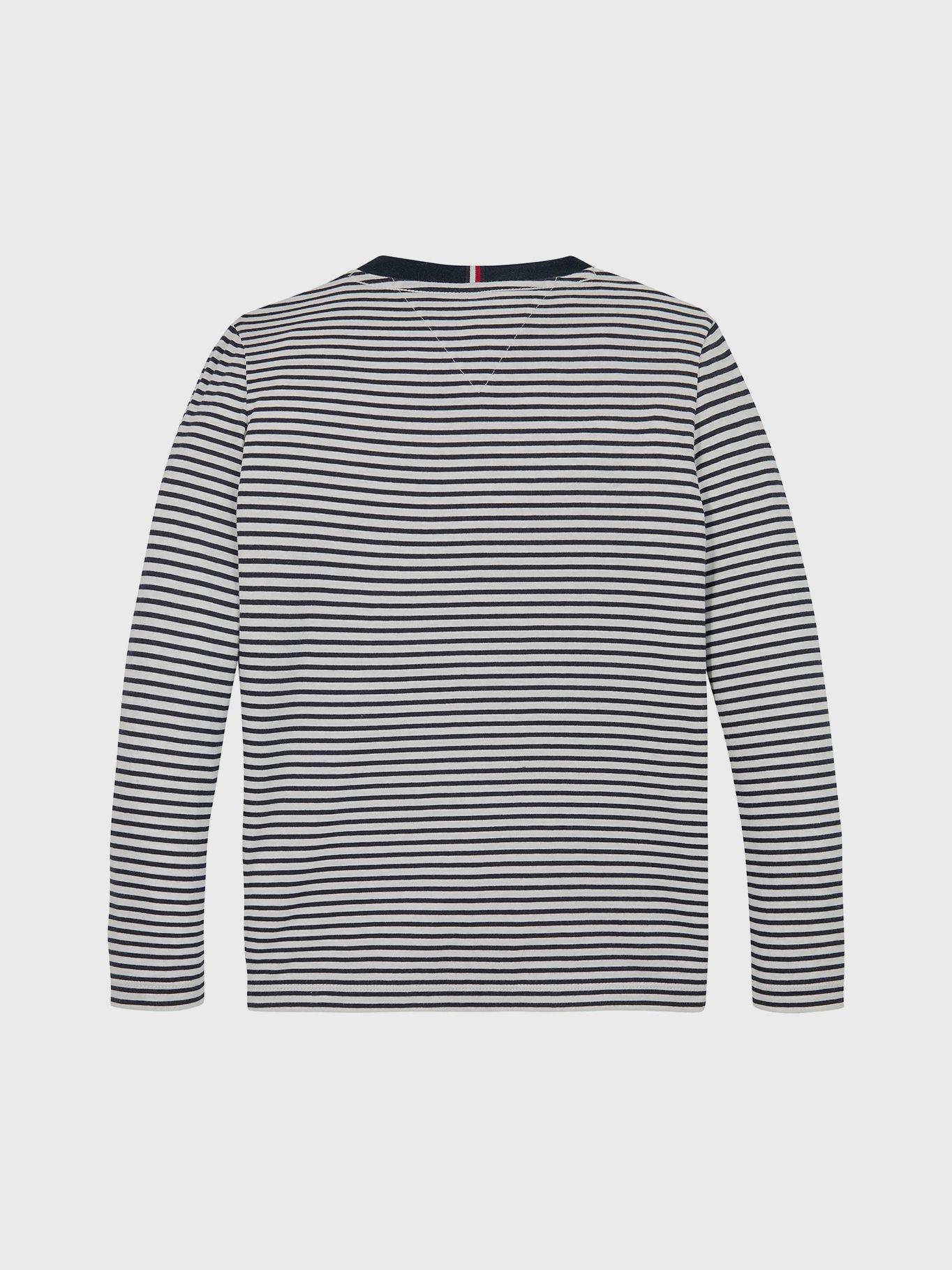 Polera De Niño Flag Rib-Insert Azul Tommy Hilfiger-1
