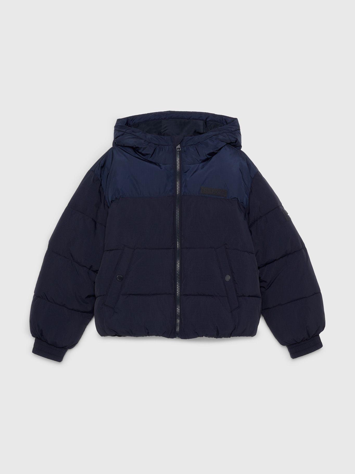 Parka Acolchada New York Con Gorro Azul Tommy Hilfiger-0