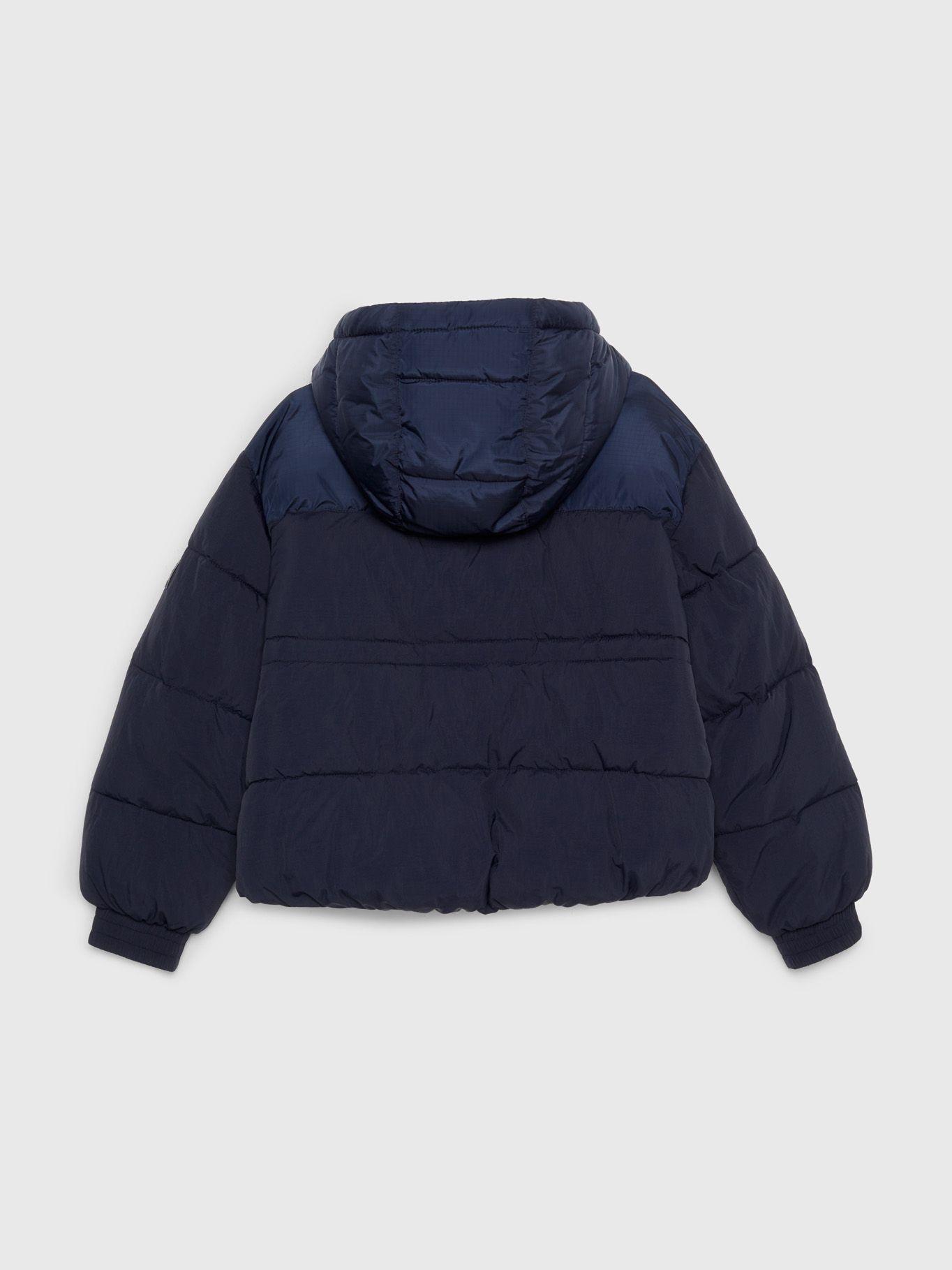 Parka Acolchada New York Con Gorro Azul Tommy Hilfiger-1