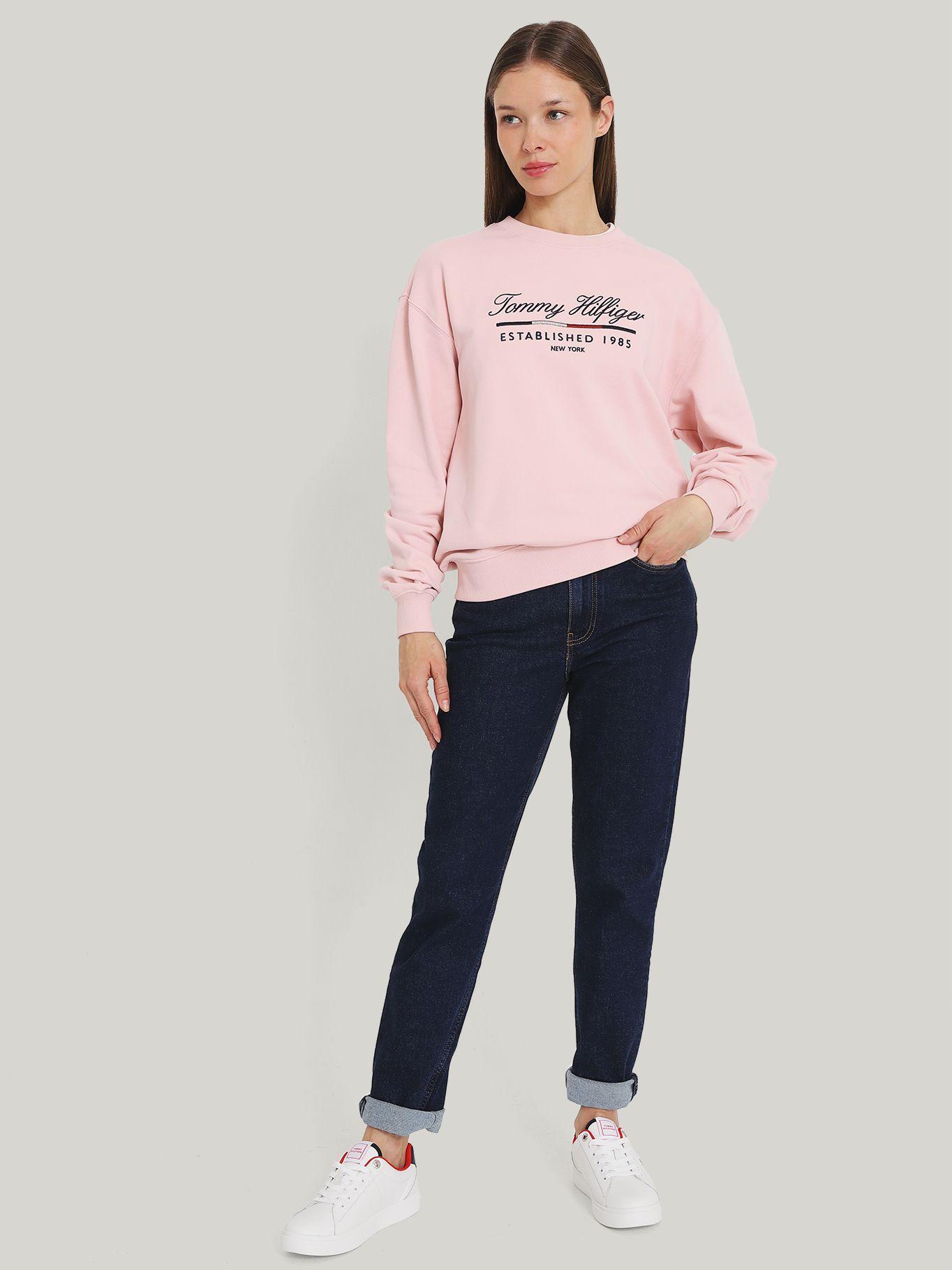 Polerón Script Con Logo Rosado Tommy Hilfiger-1