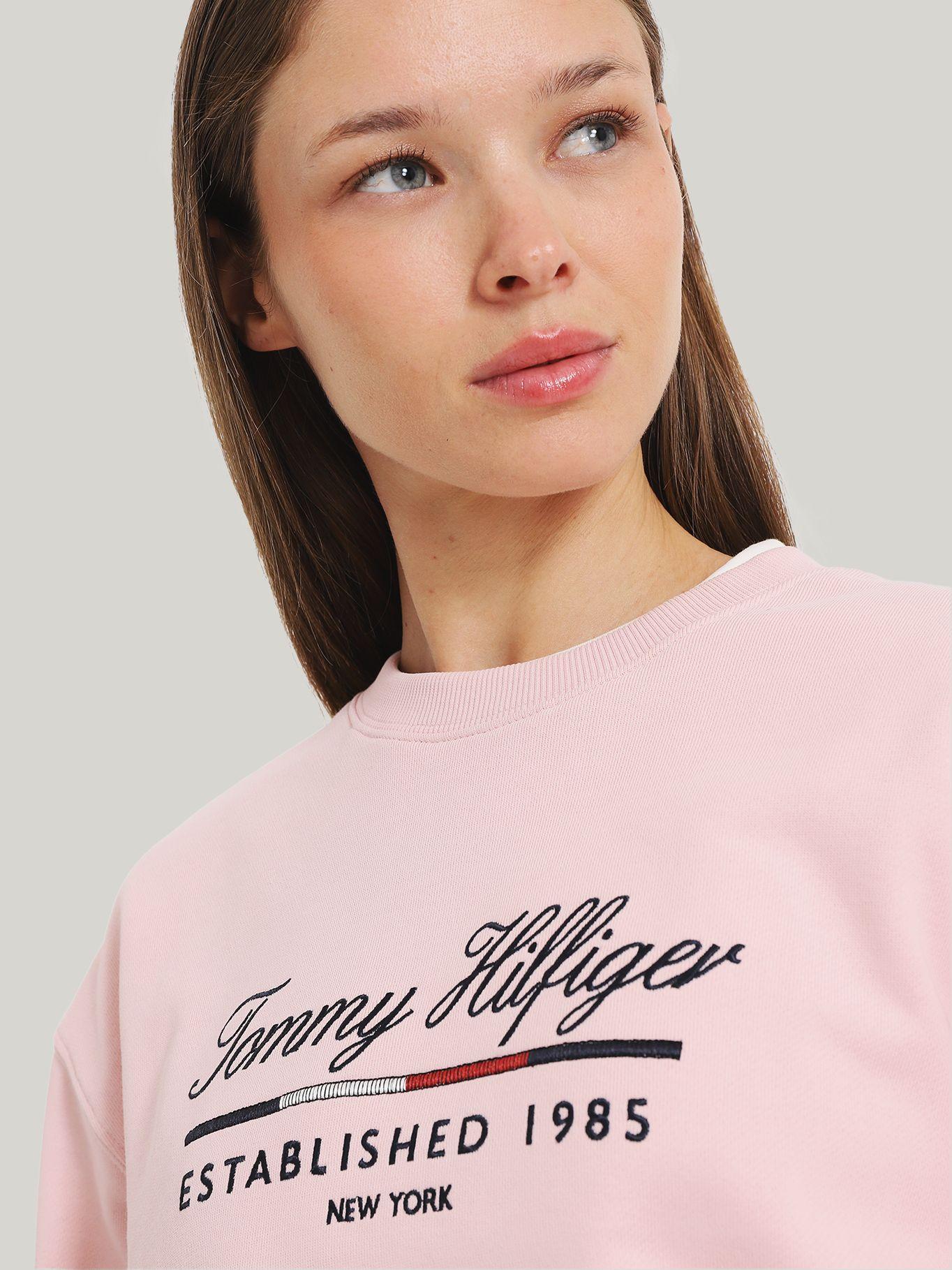 Polerón Script Con Logo Rosado Tommy Hilfiger-3