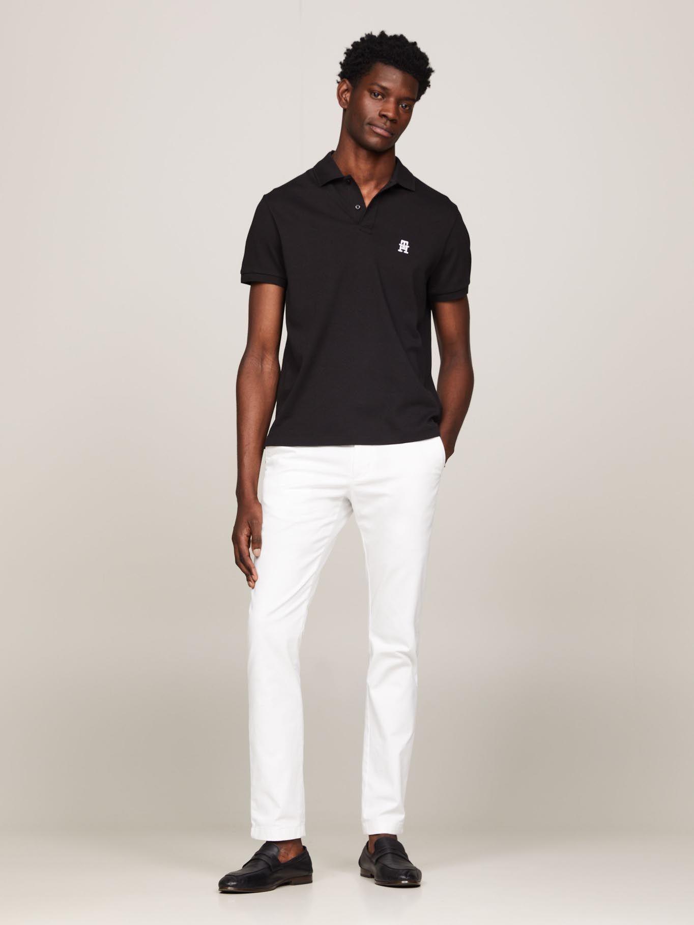 Polo Interlock Monogram Negro Tommy Hilfiger-1