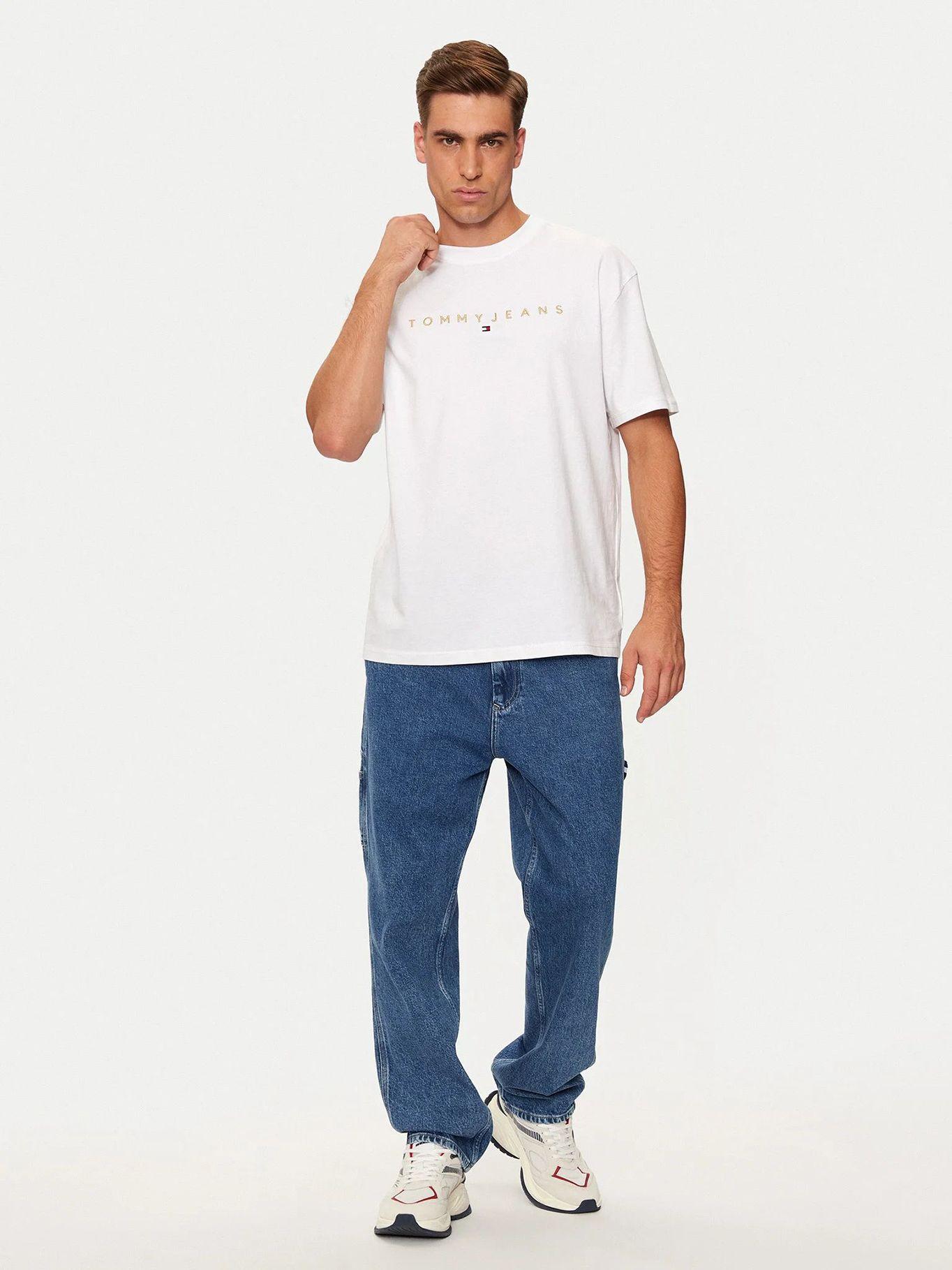 Polera Regular Fit Con Logo Bordado Blanco Tommy Jeans-1