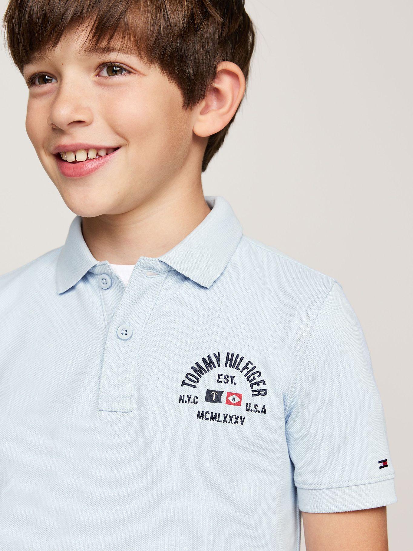 Polo Niño Logo Flag Regular Fit Celeste Tommy Hilfiger-3