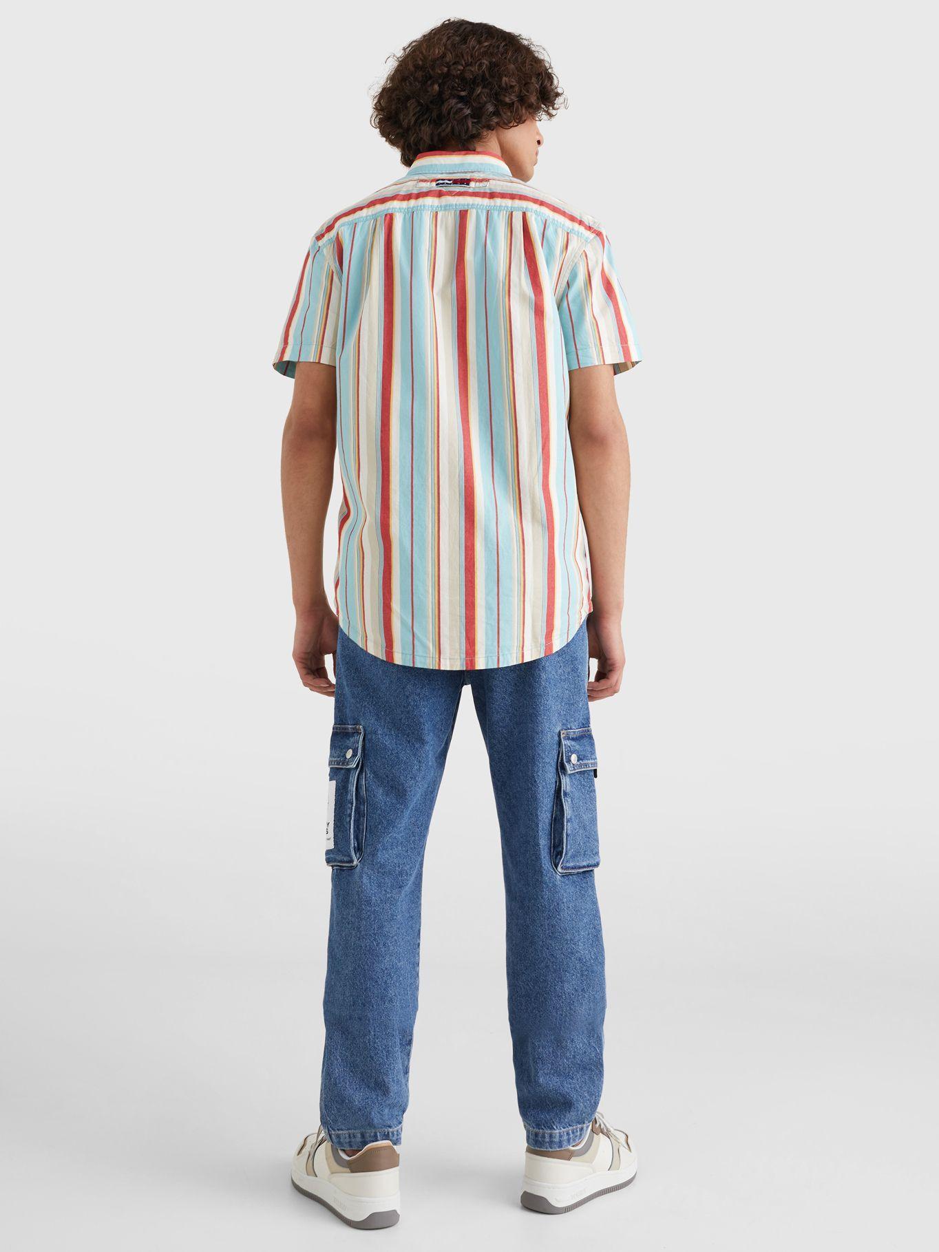 Camisa Efecto Lavado Celeste Tommy Jeans MY2-1