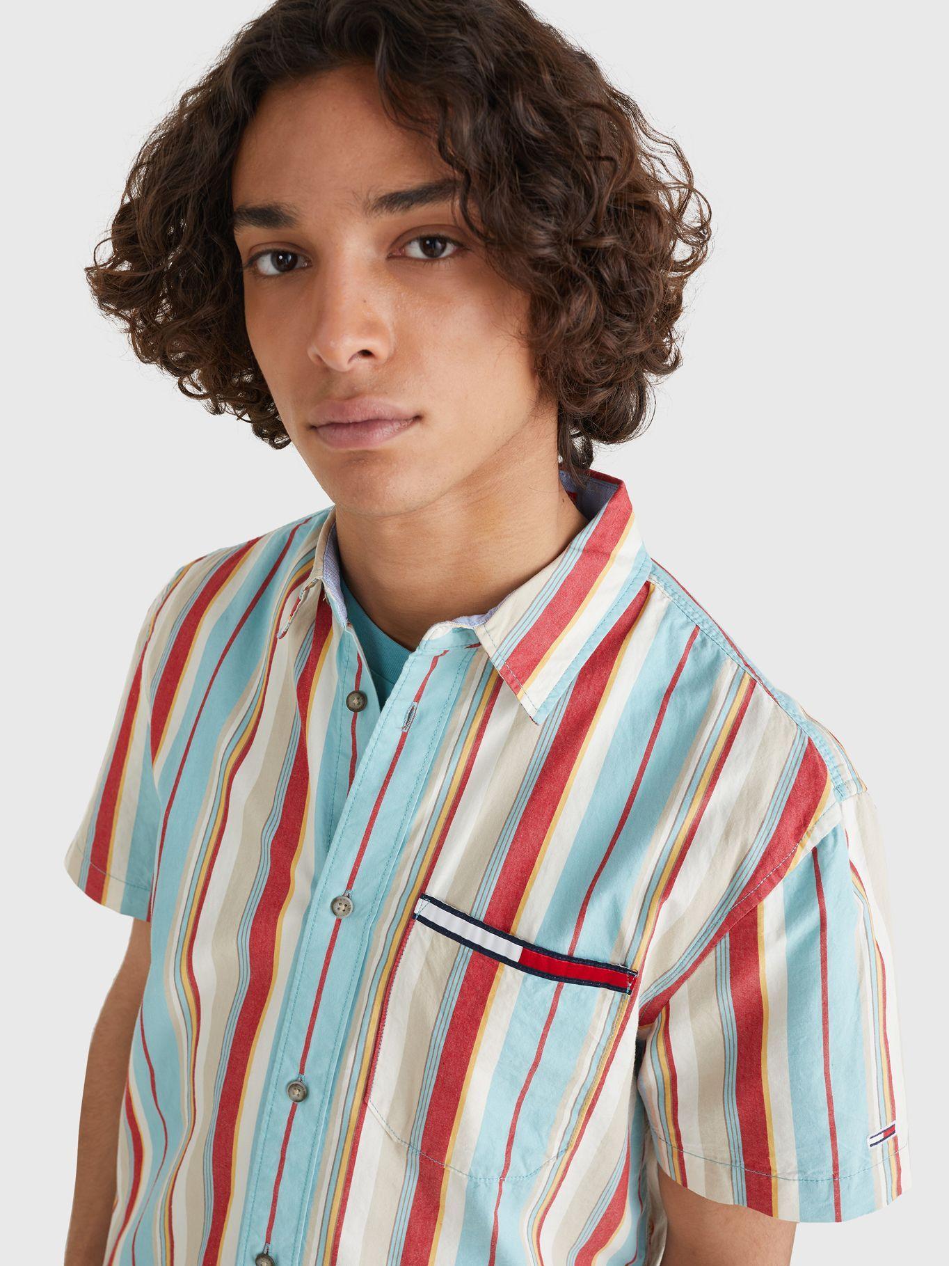 Camisa Efecto Lavado Celeste Tommy Jeans MY2-2