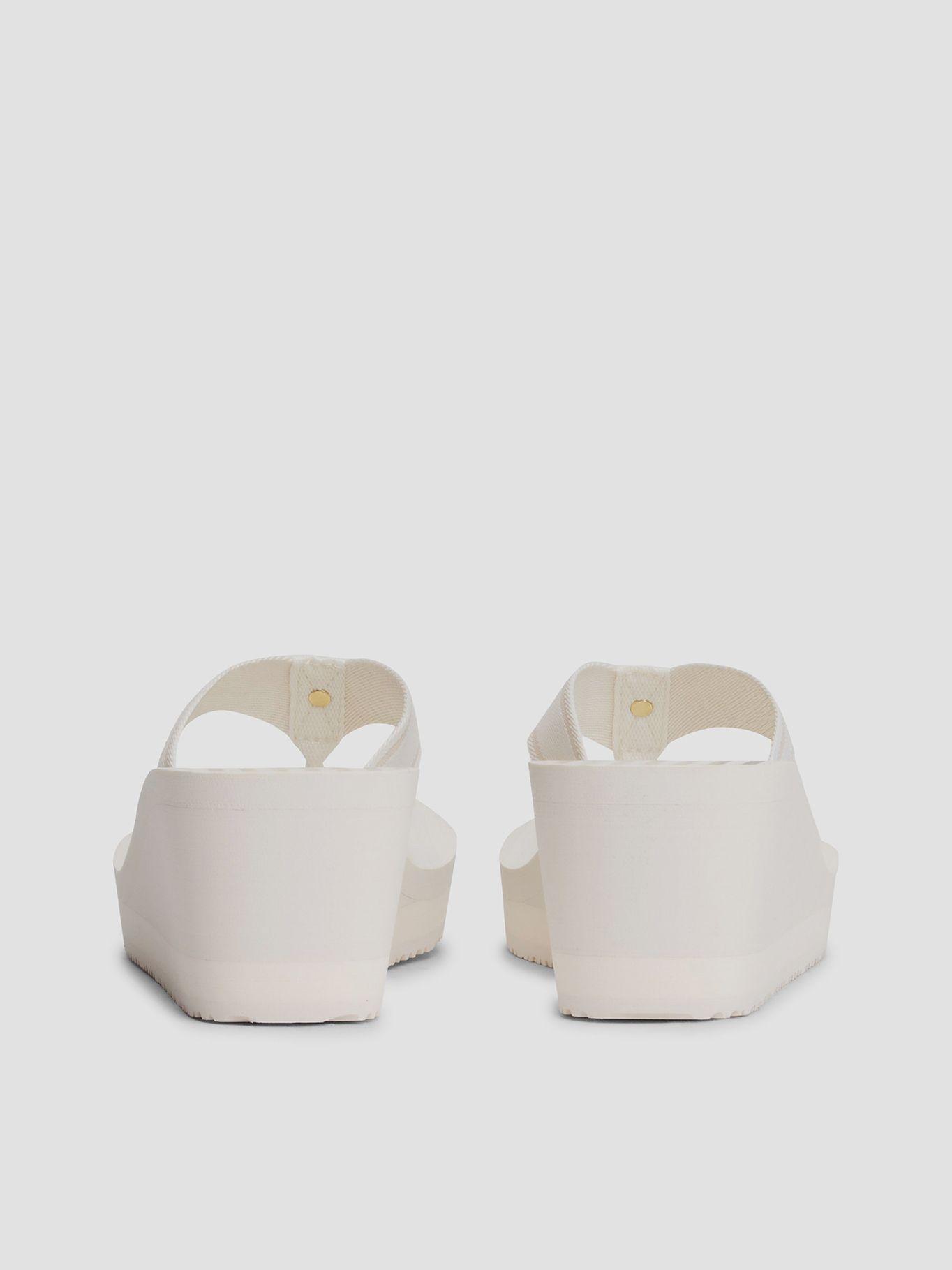 Sandalias Cuña Con Logo Y Rayas Blanco Tommy Hilfiger-1