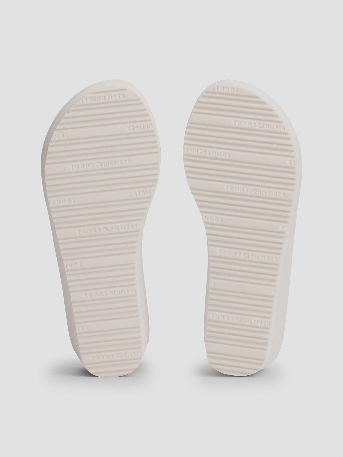 Sandalias Cuña Con Logo Y Rayas Blanco Tommy Hilfiger-3