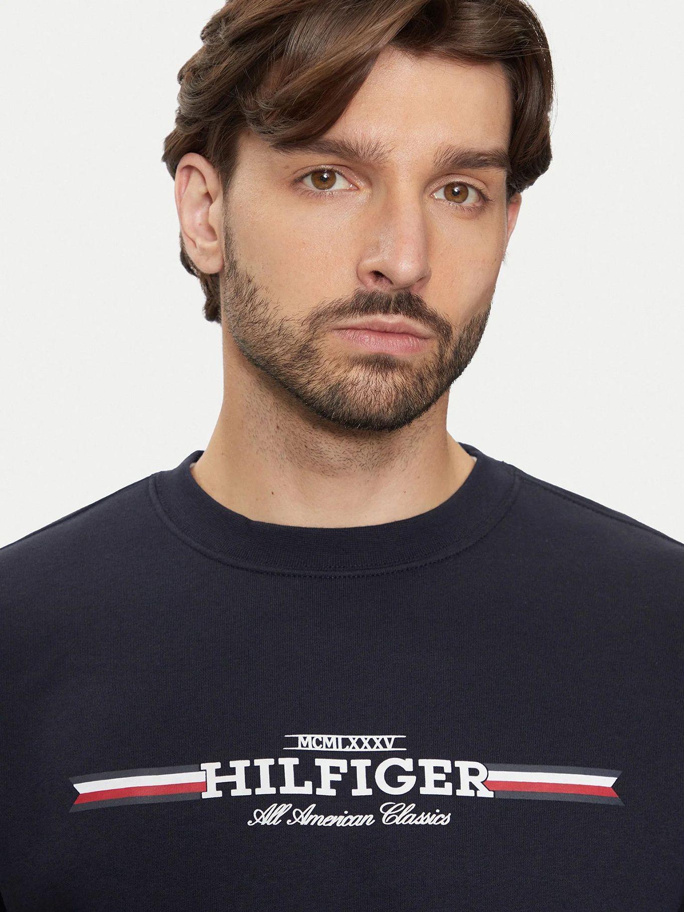 Polerón Stripe Logo Azul Tommy Hilfiger-3