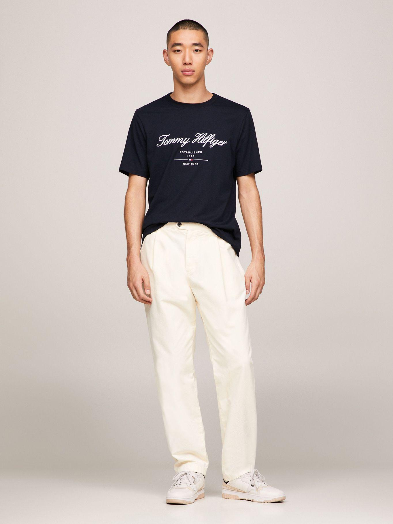 Polera Con Script Logo Azul Tommy Hilfiger-1