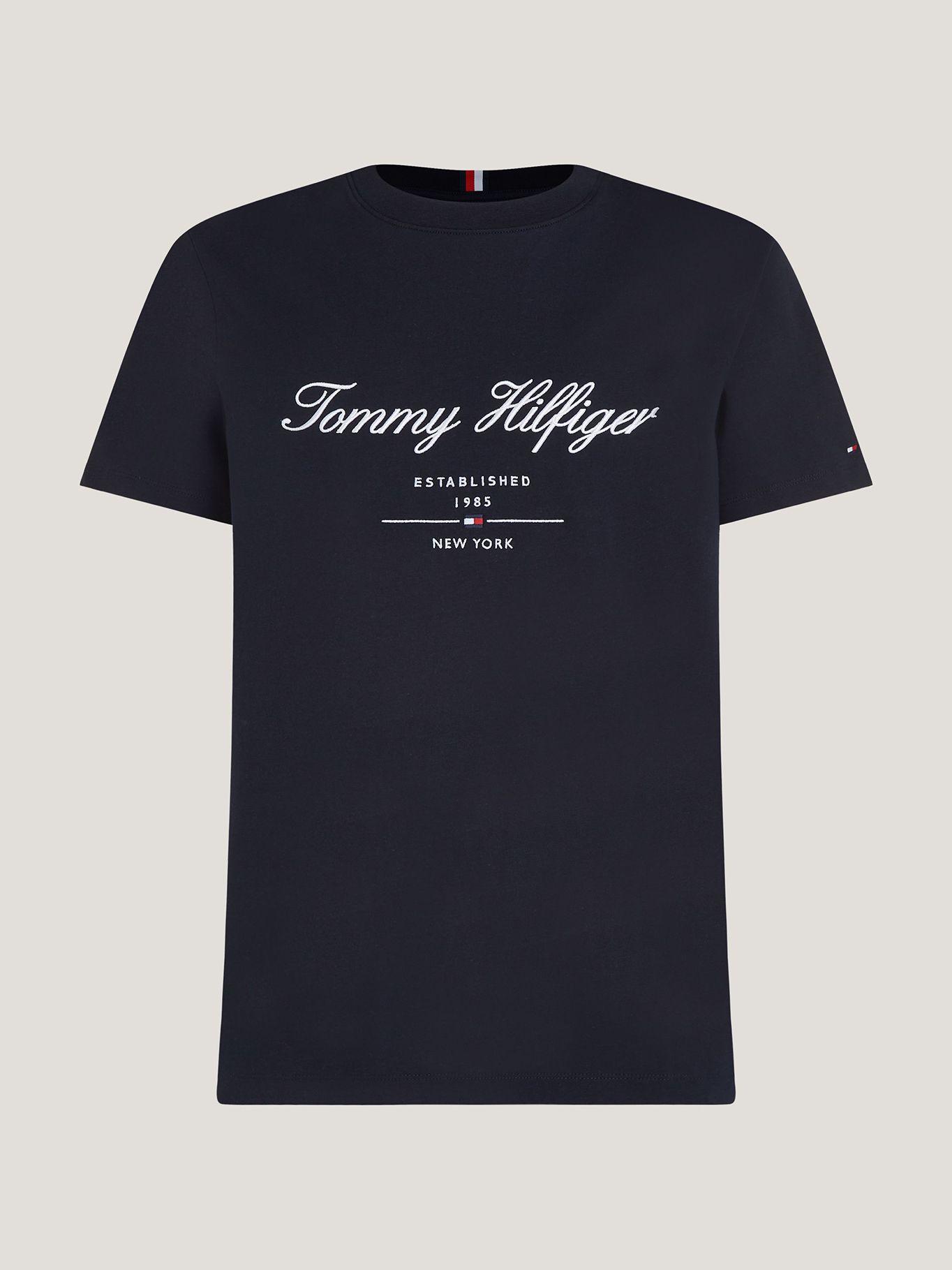Polera Con Script Logo Azul Tommy Hilfiger-4