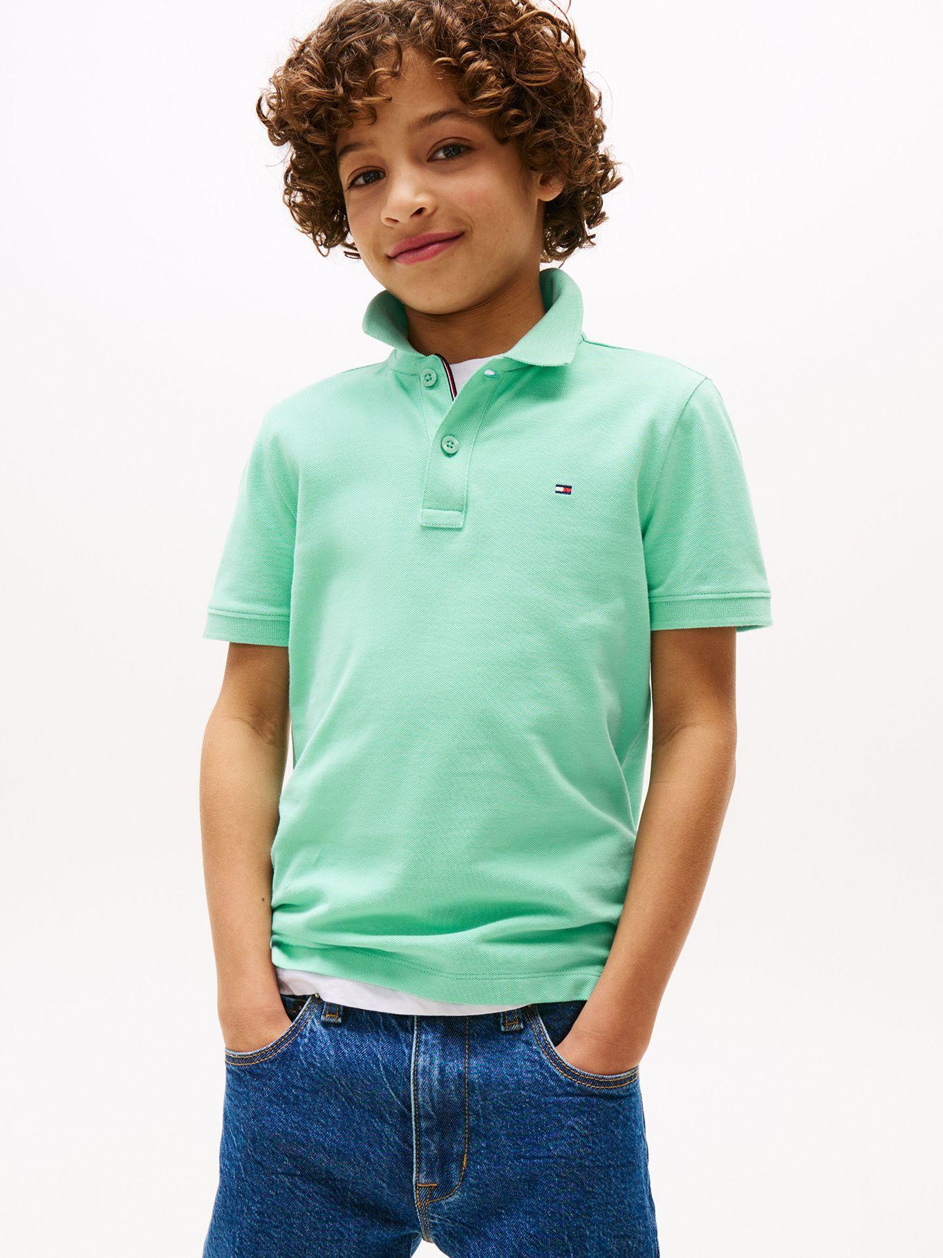 Polo De Niño Logo Flag Essential Verde Tommy Hilfiger-0