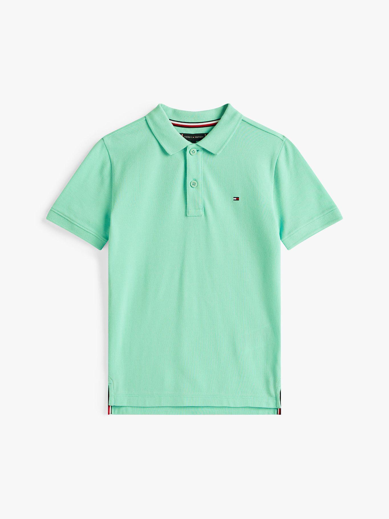 Polo De Niño Logo Flag Essential Verde Tommy Hilfiger-4