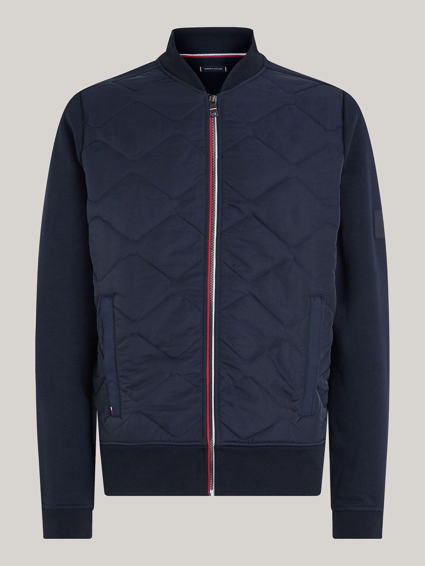 Chaqueta Bomber Mix De Texturas Azul Tommy Hilfiger-4