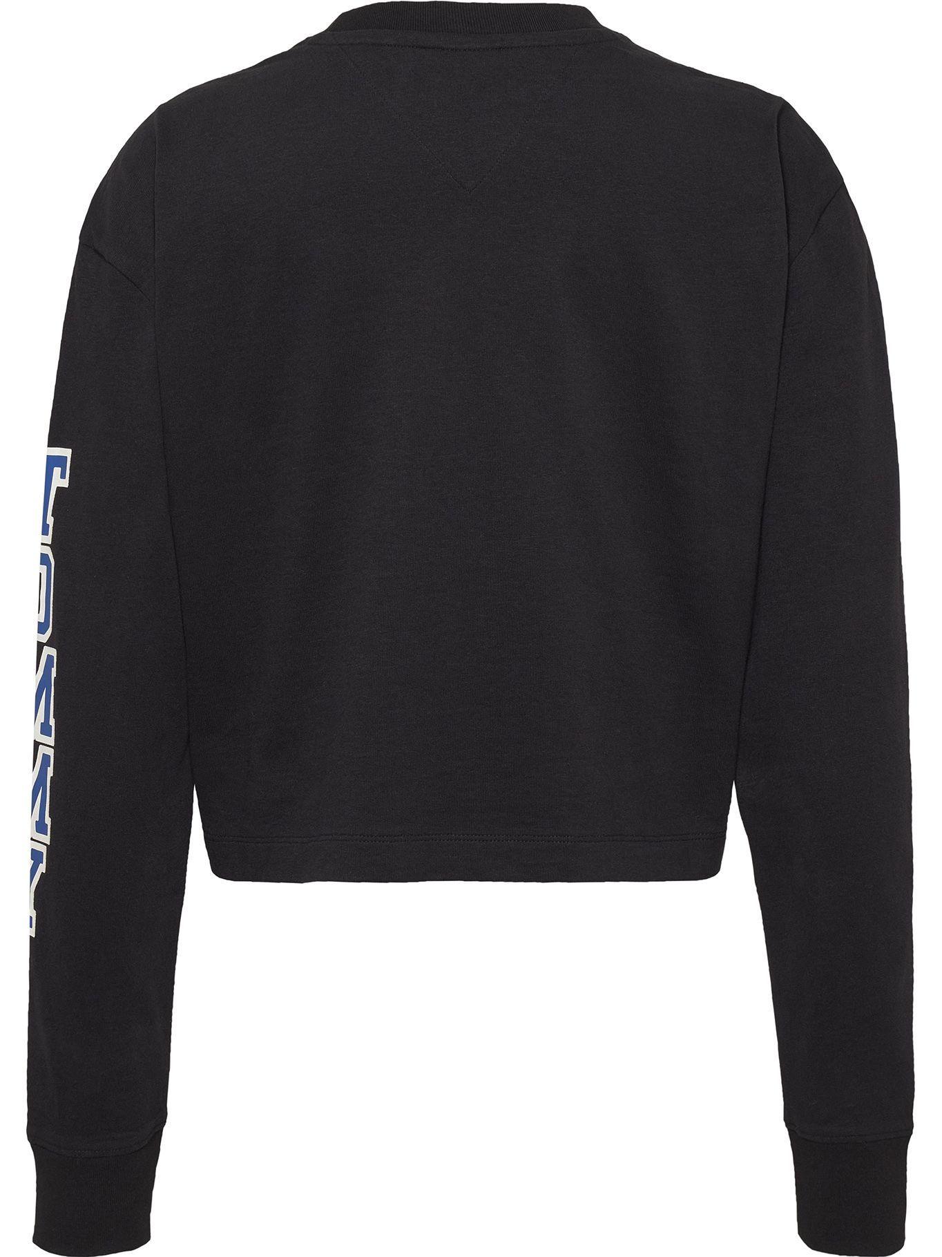 Polera Relaxed Crop Collegiate  Negro Tommy Jeans-1