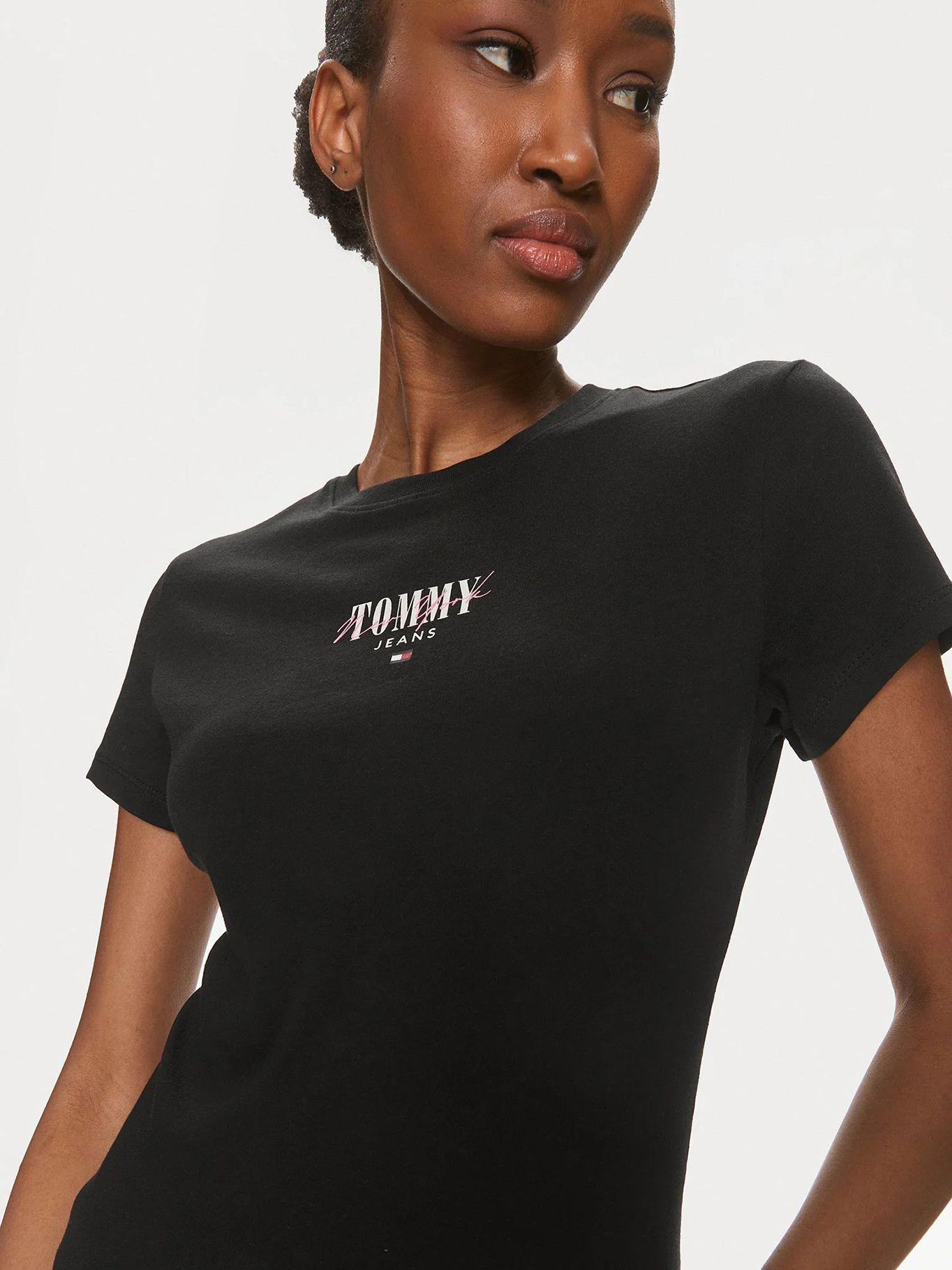 Polera Essential Con Logo Slim Fit Negro Tommy Jeans-3