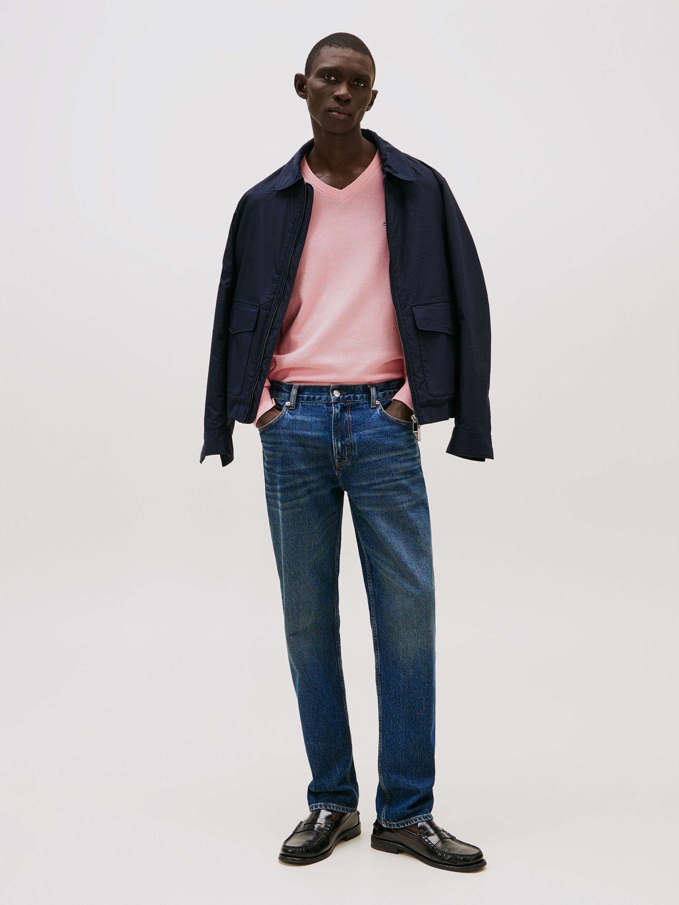Sweater Básico Signature V-Neck Tommy Hilfiger Rosado-1