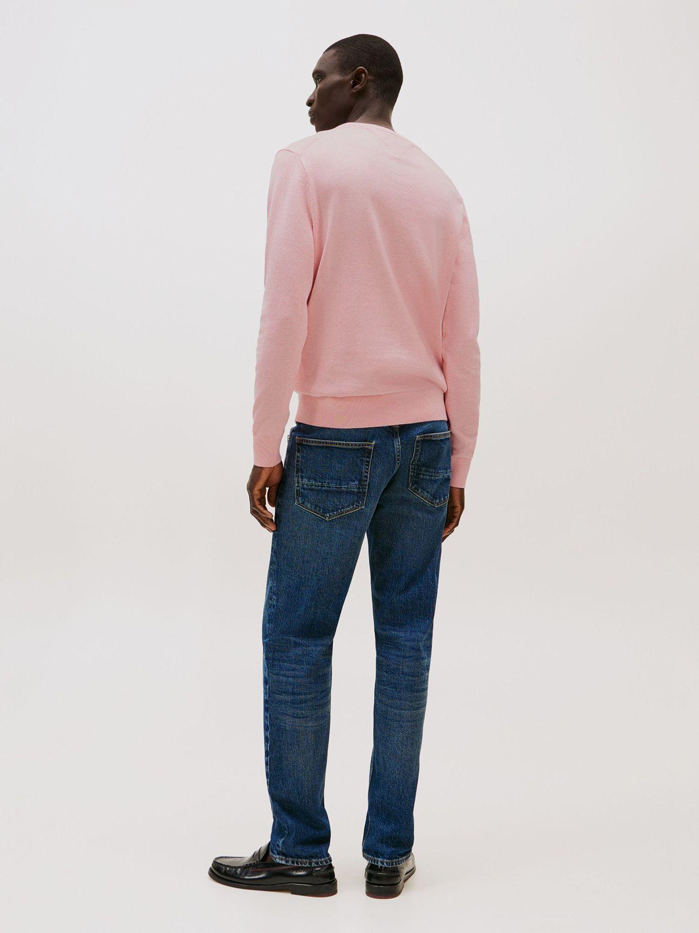 Sweater Básico Signature V-Neck Tommy Hilfiger Rosado-2