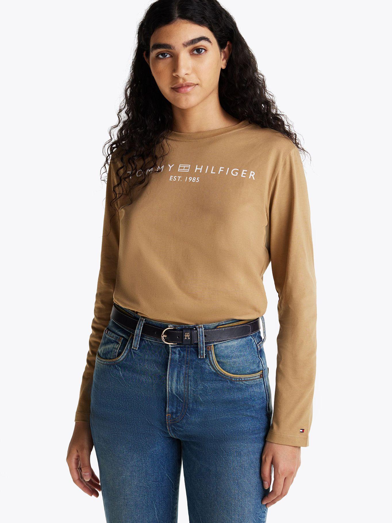 Polera Con Logo Corporate Solid Beige Tommy Hilfiger-0