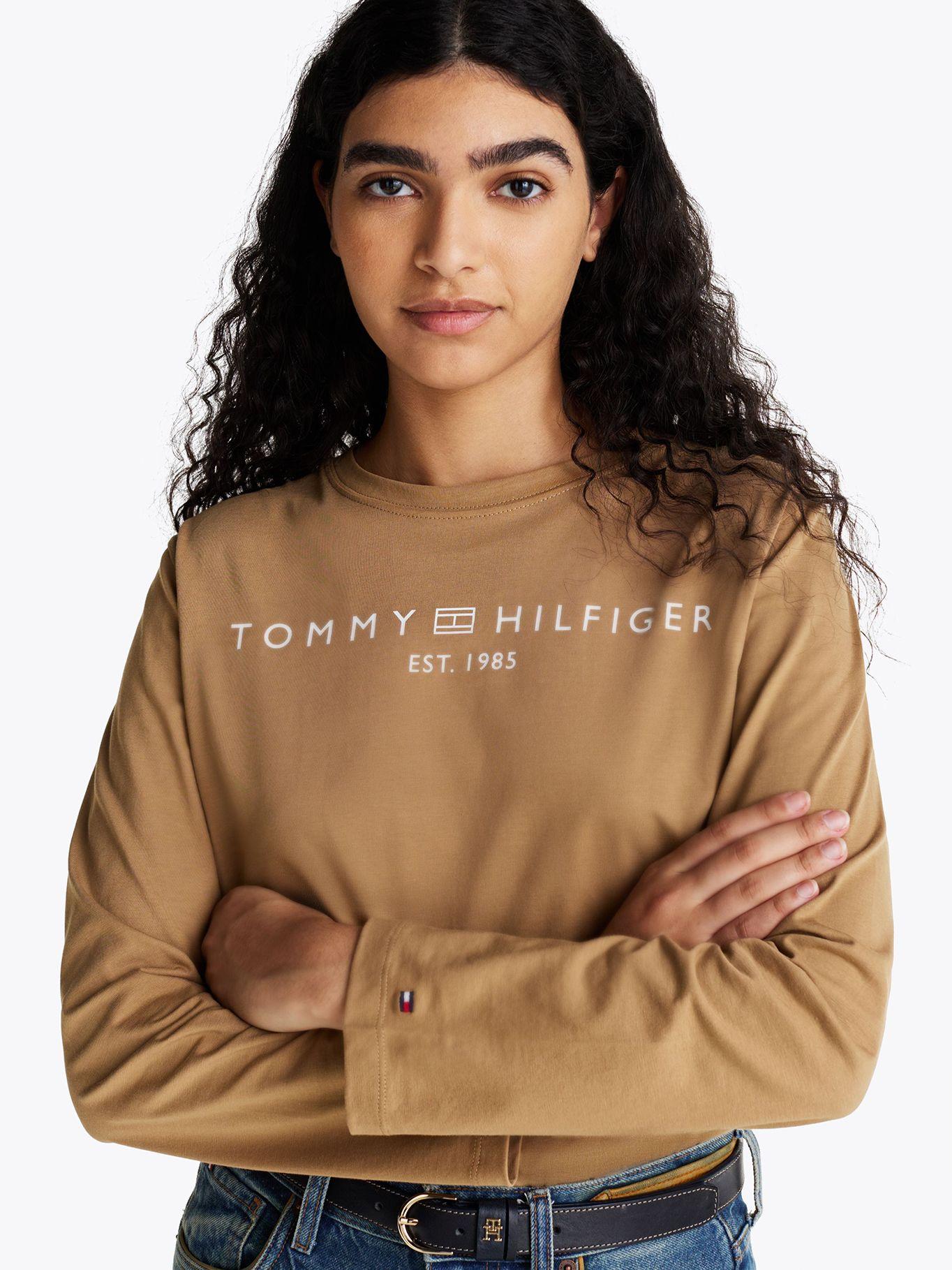 Polera Con Logo Corporate Solid Beige Tommy Hilfiger-3