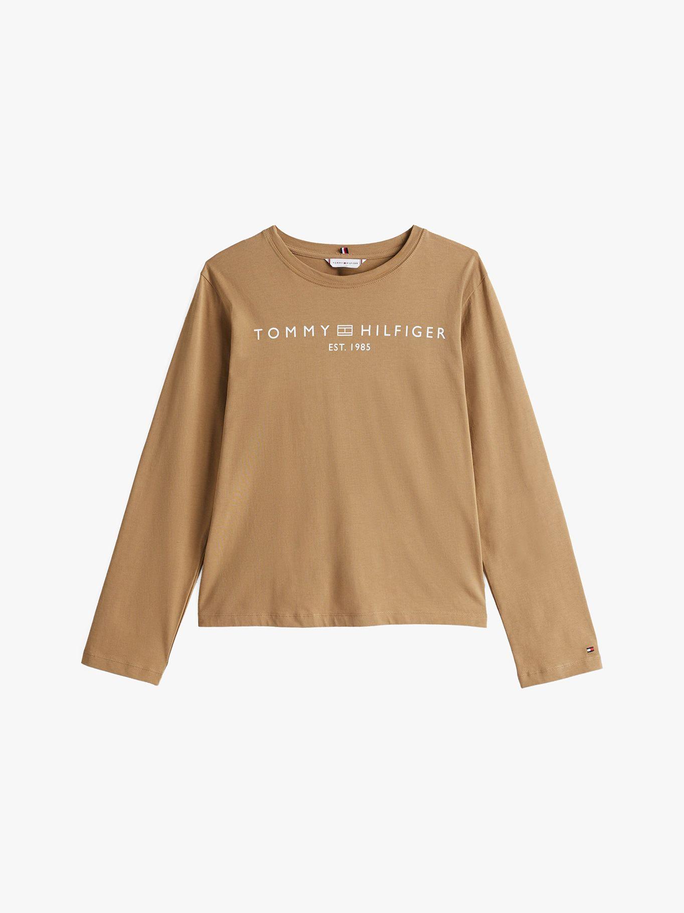 Polera Con Logo Corporate Solid Beige Tommy Hilfiger-4