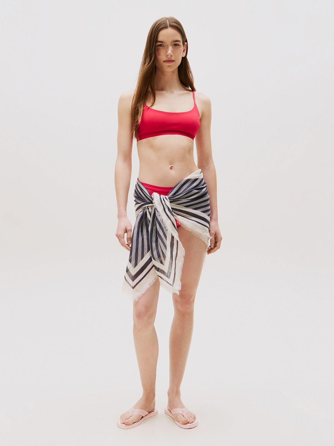 Sandalias Con Logo Y Rayas Rosado Tommy Hilfiger-1