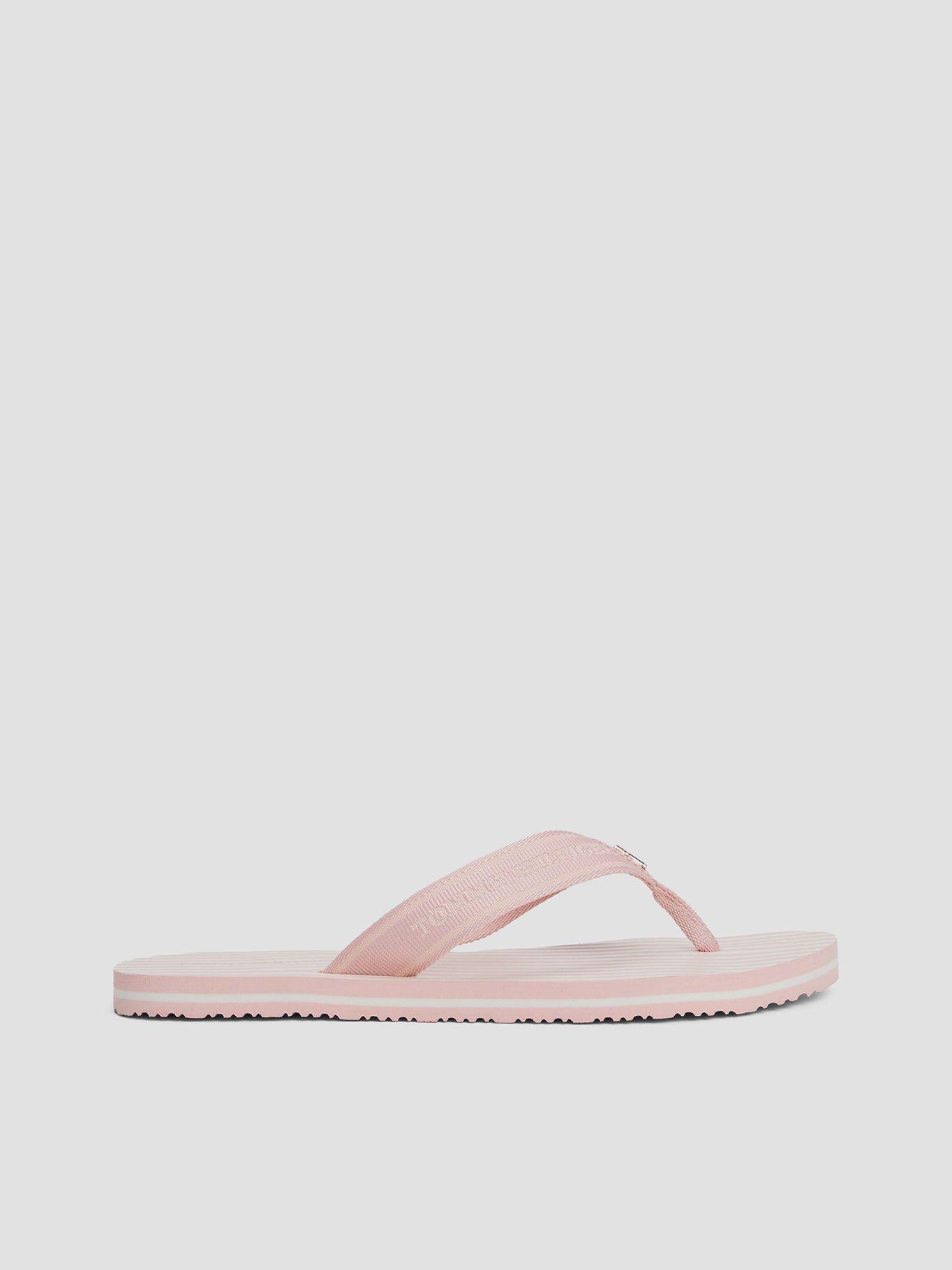 Sandalias Con Logo Y Rayas Rosado Tommy Hilfiger-4