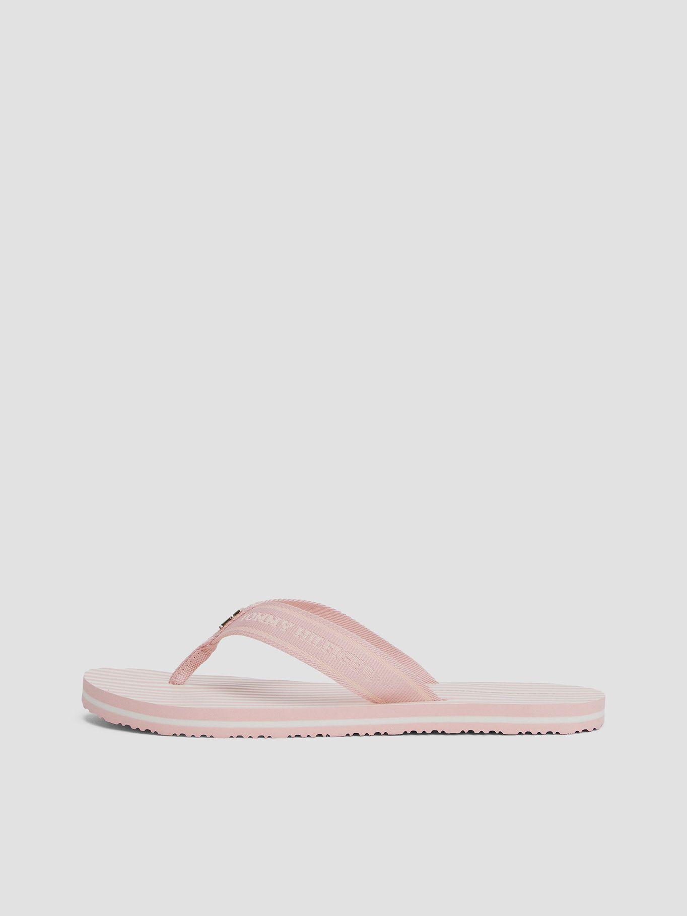 Sandalias Con Logo Y Rayas Rosado Tommy Hilfiger-5