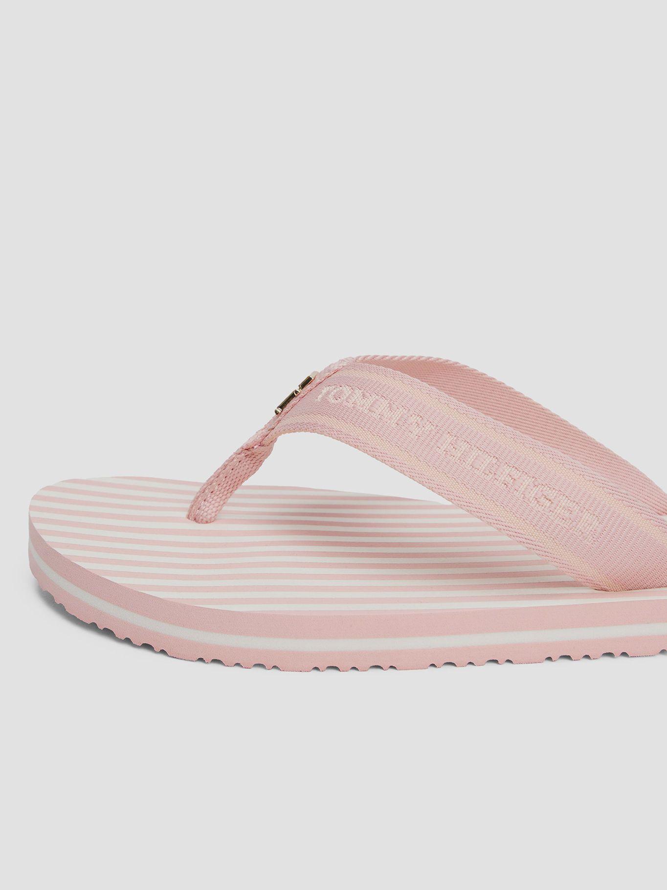 Sandalias Con Logo Y Rayas Rosado Tommy Hilfiger-6
