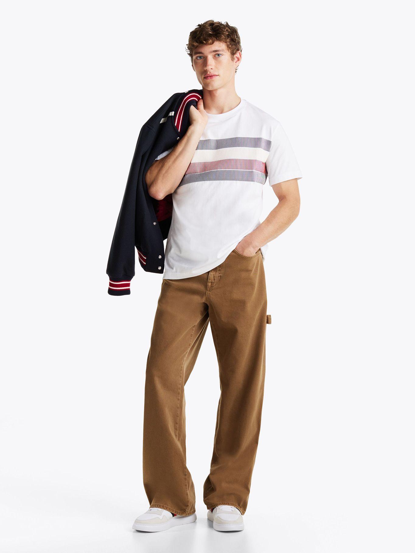 Polera Shadow Global Stripe Blanco Tommy Hilfiger-1