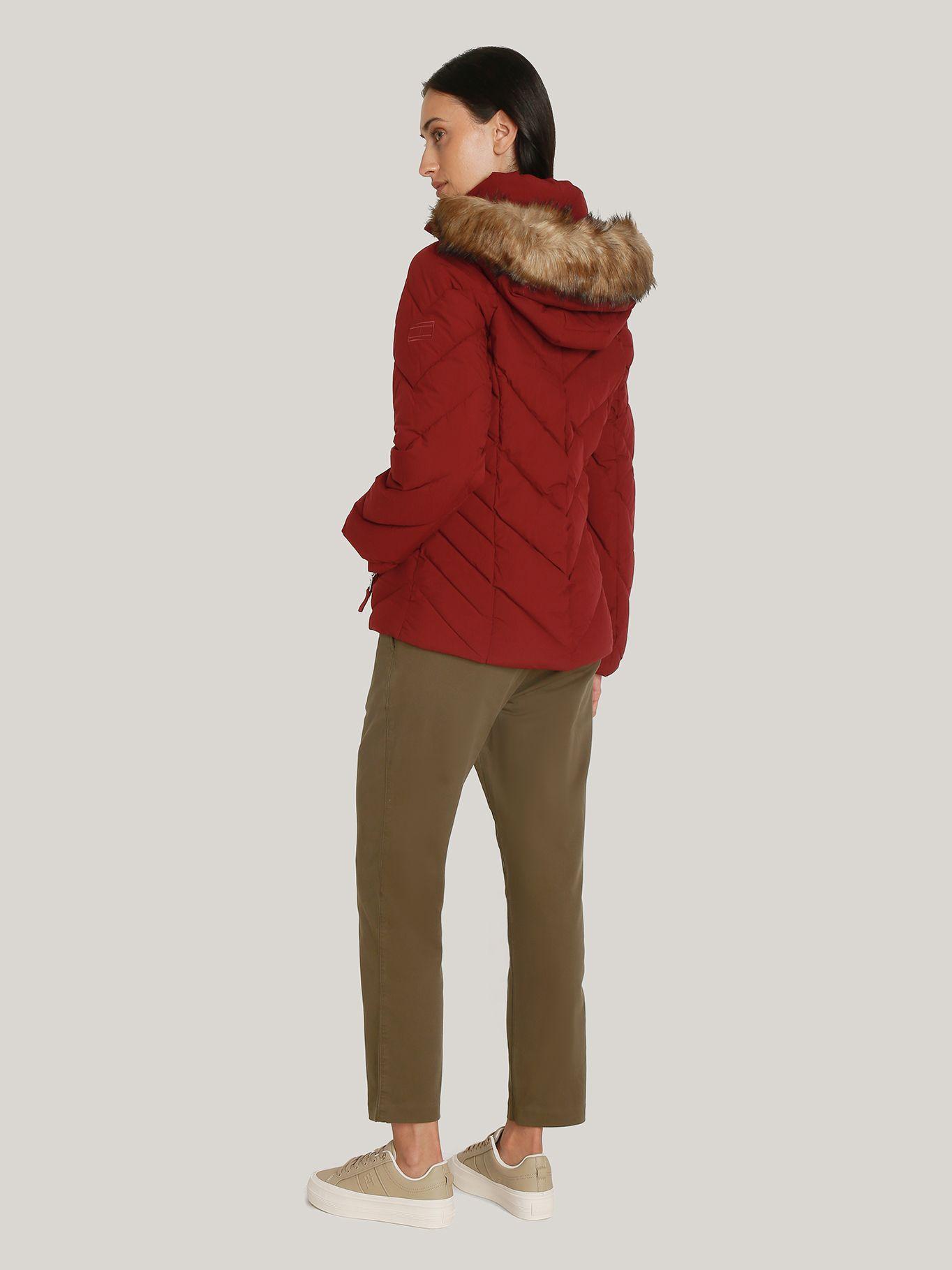 Parka Acolchada Con Gorro Teddy Rojo Tommy Hilfiger-2