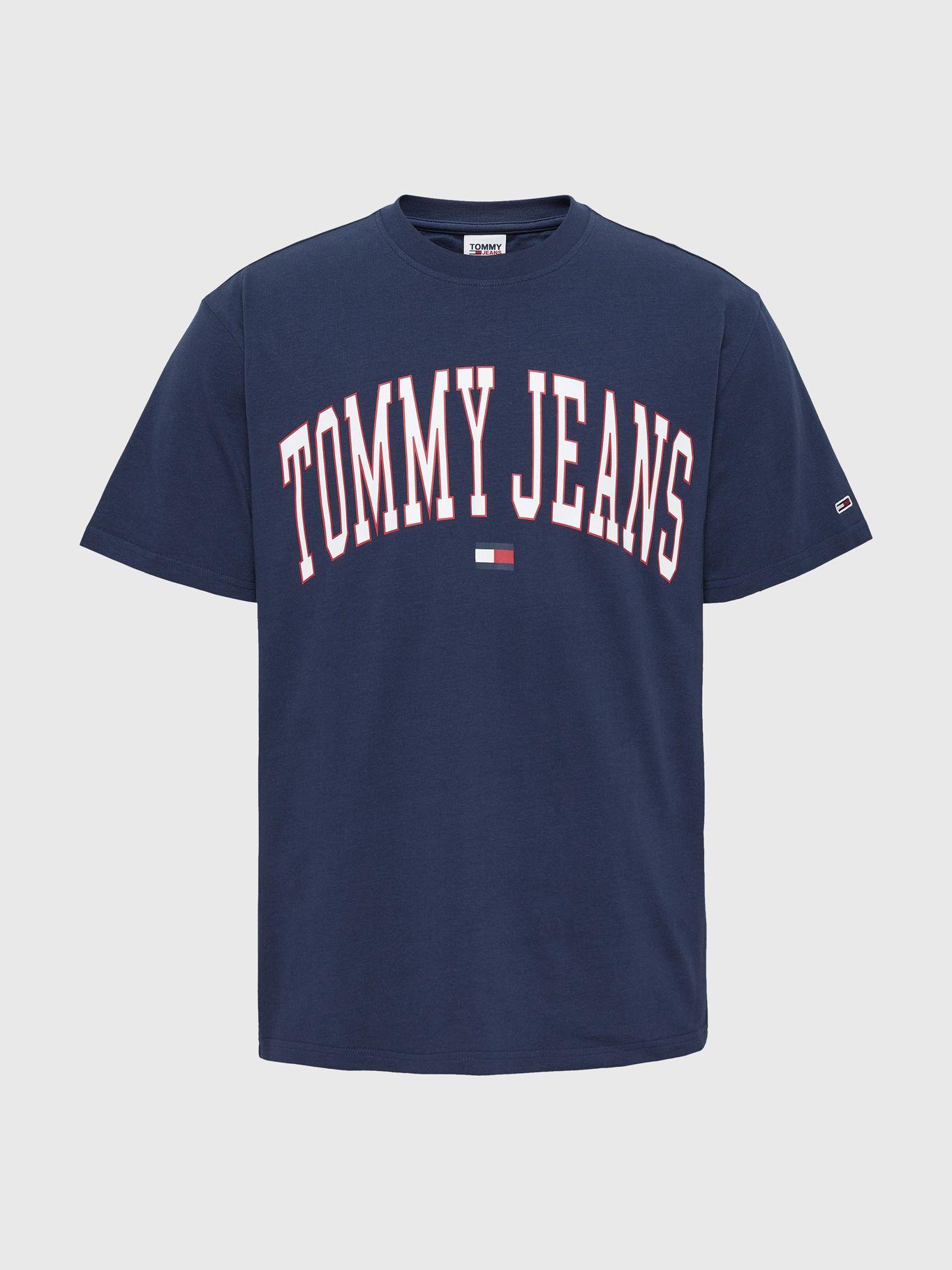 Polera Classic Collegiate Logo Azul Tommy Jeans-4