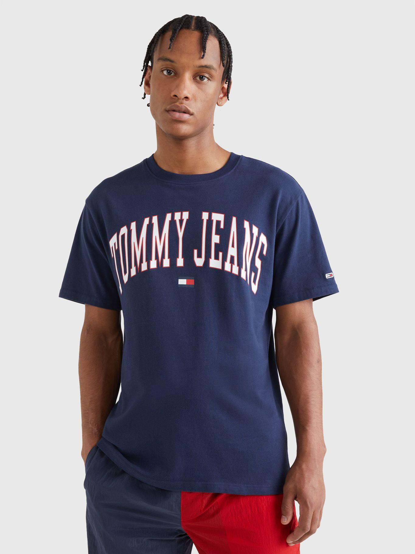 Polera Classic Collegiate Logo Azul Tommy Jeans-0