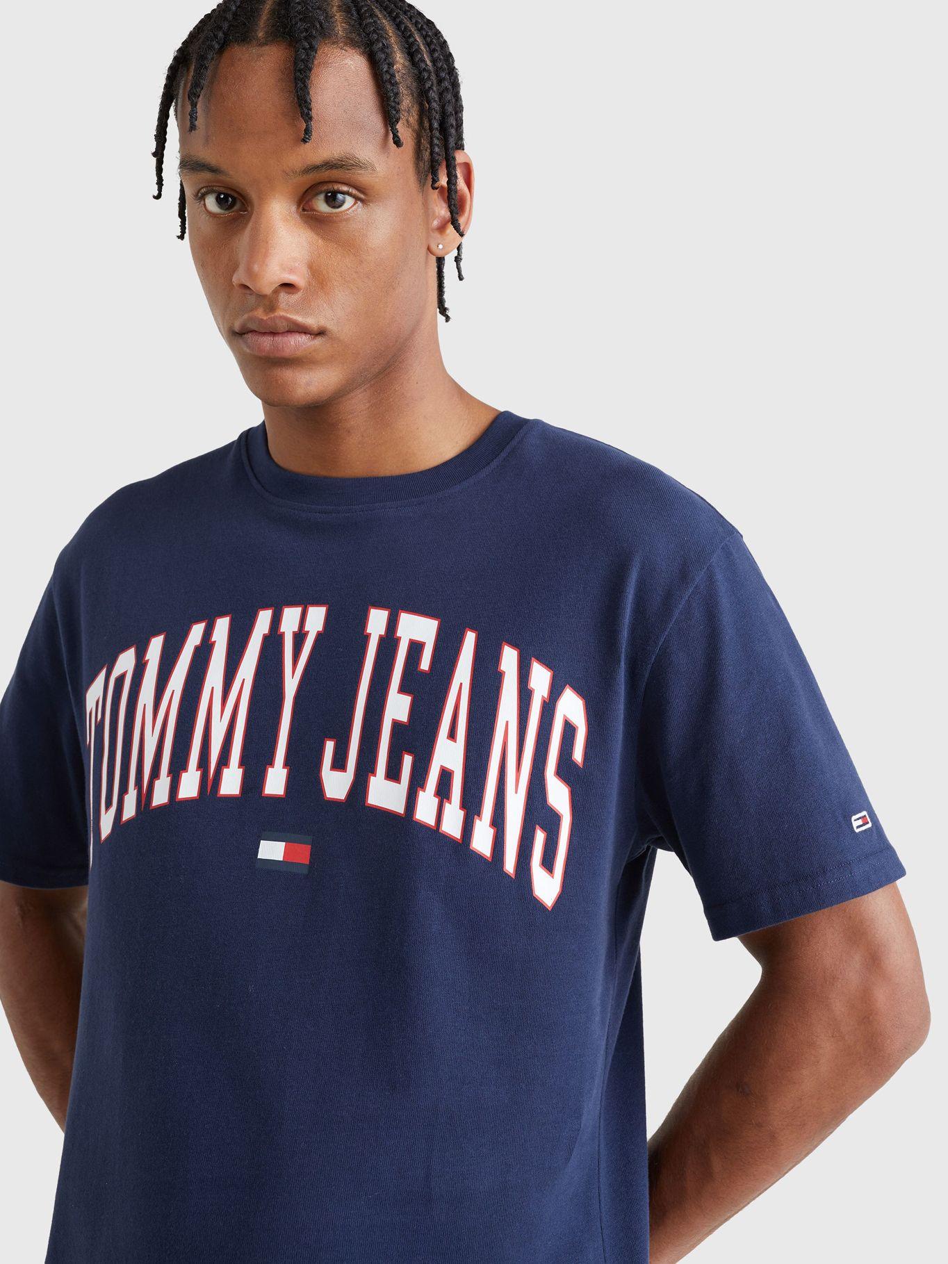 Polera Classic Collegiate Logo Azul Tommy Jeans-3