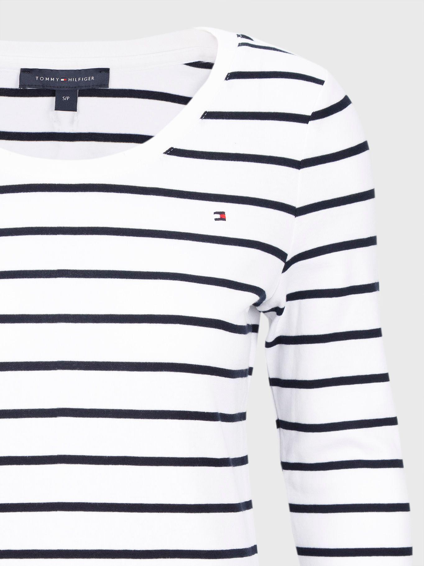 Polera Manga Larga Stripe Print Blanco Tommy Hilfiger-2