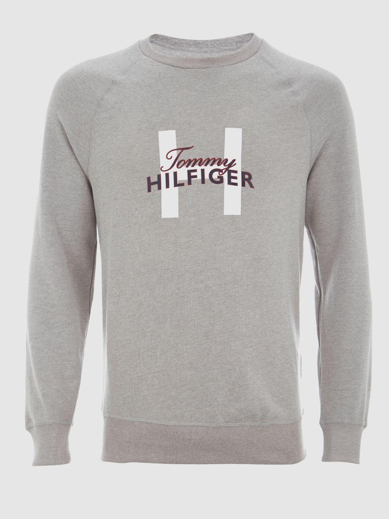 Pijama Manga Larga Essential Logo Gris Tommy Hilfiger-0