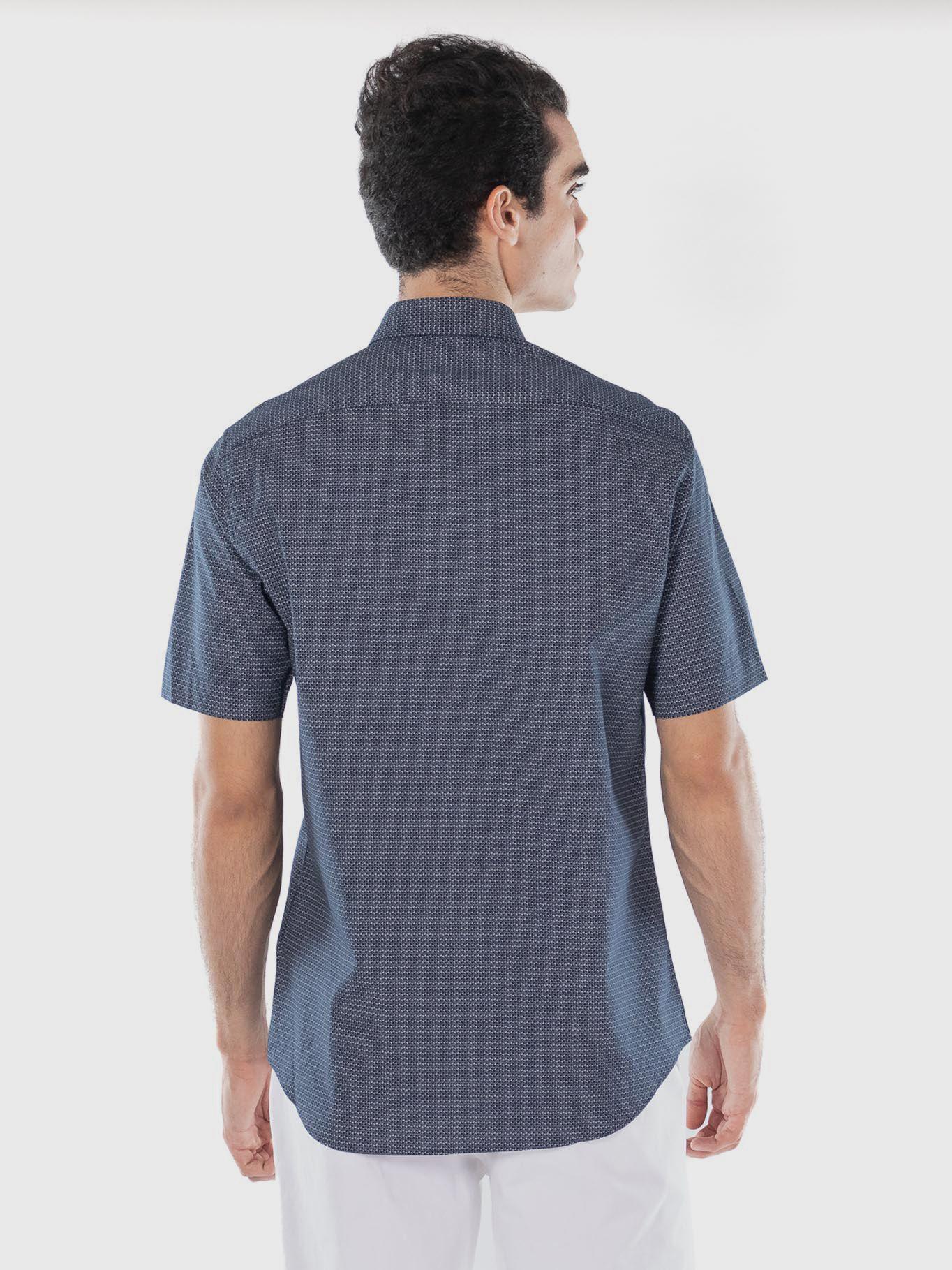 Camisa Classic Con Logo Azul Tommy Hilfiger-2