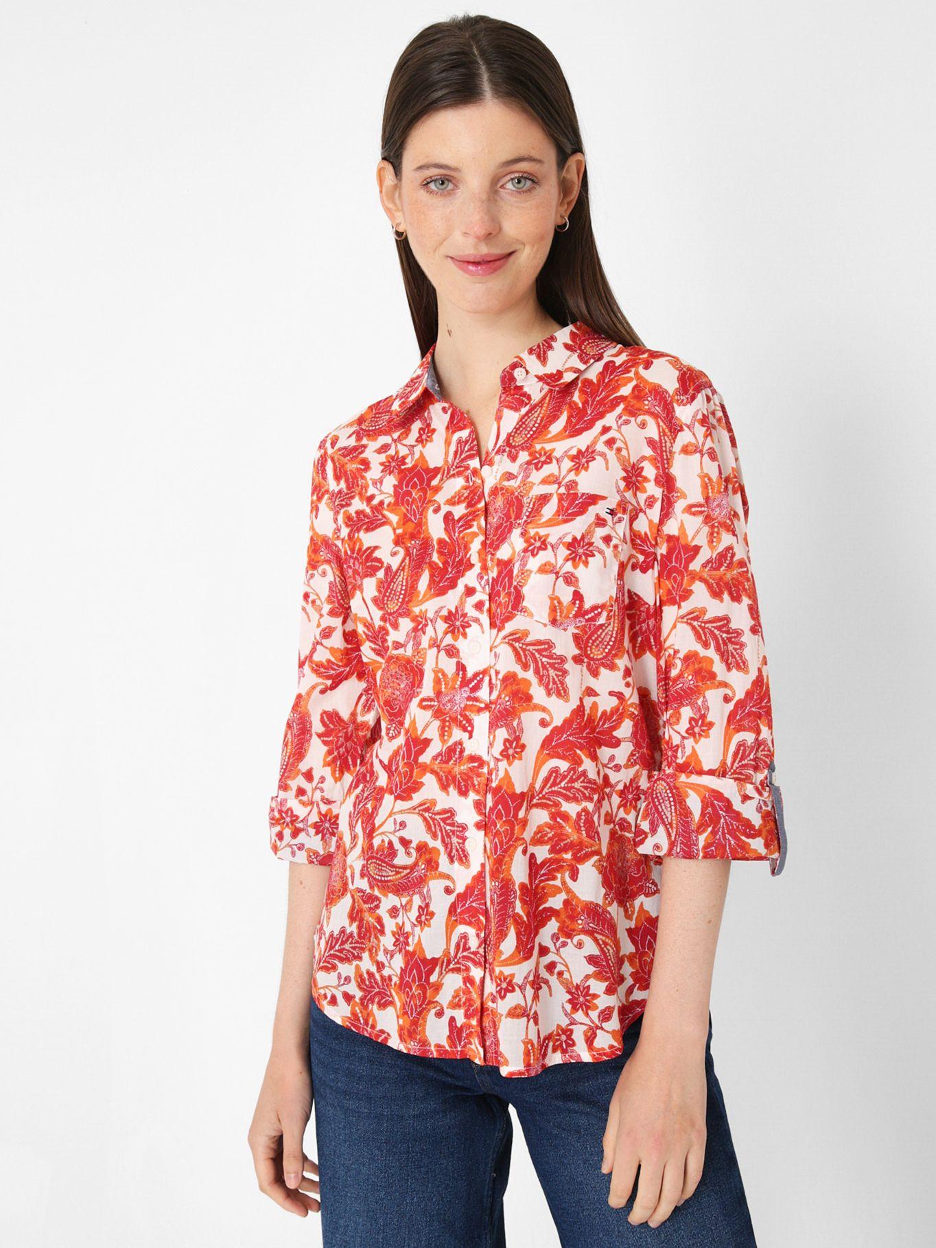 Camisa Diseño Floral Rojo Tommy Hilfiger-0