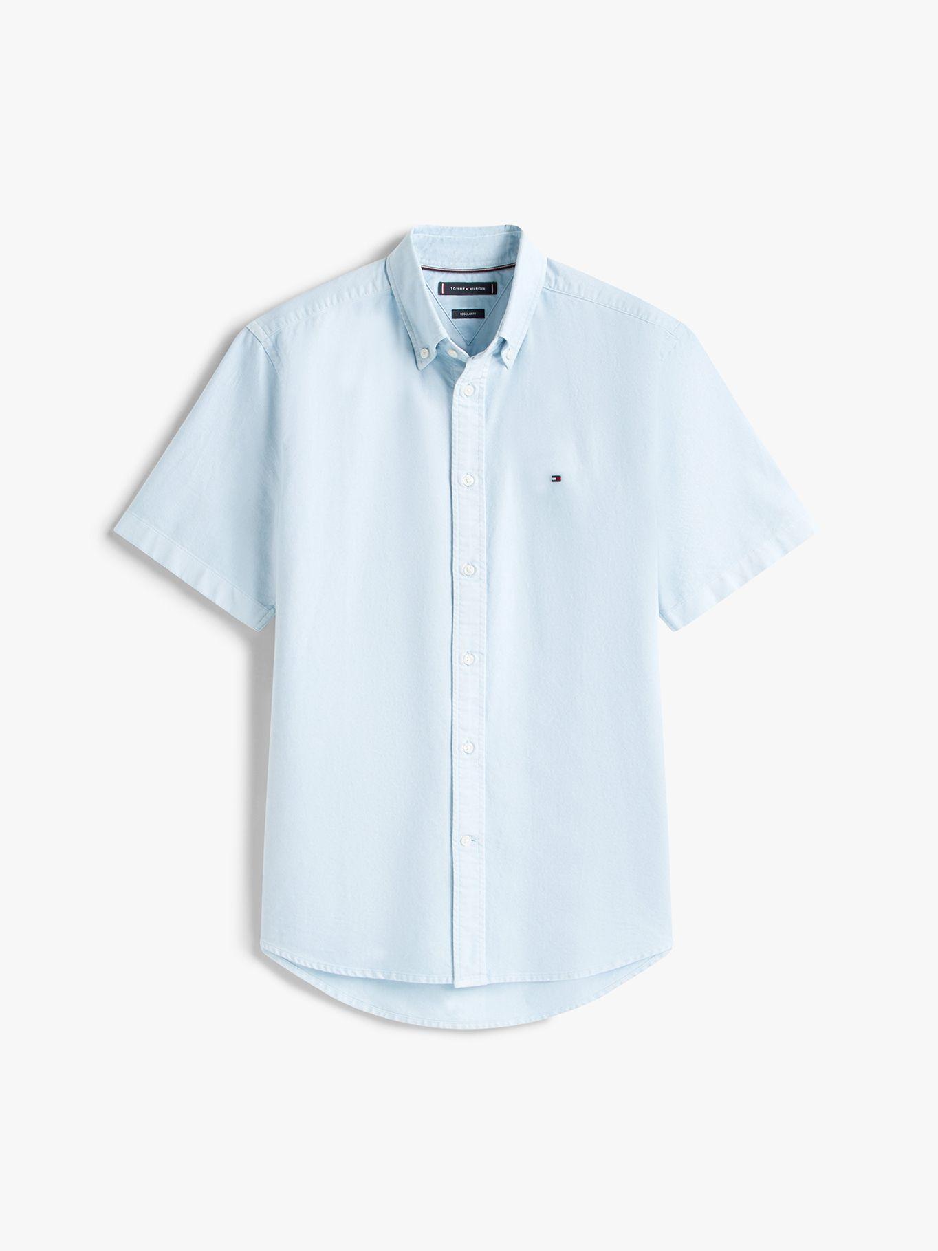 Camisa Oxford Regular Fit Celeste Tommy Hilfiger-4