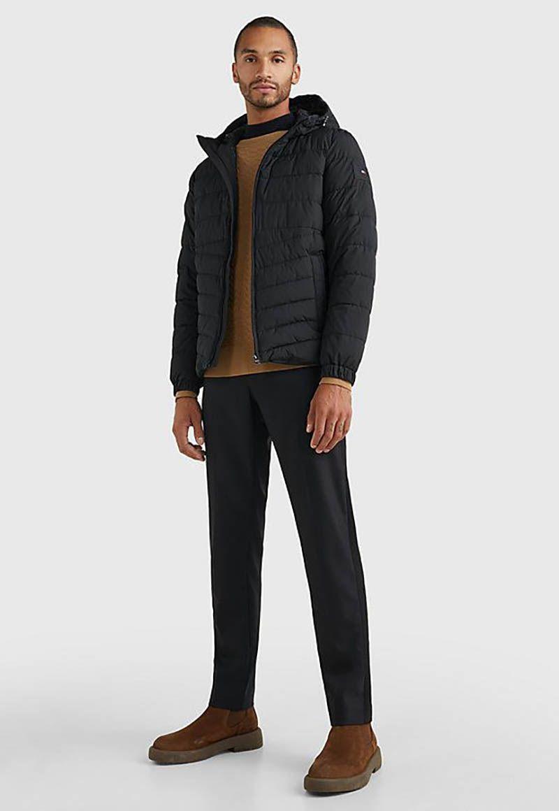 Parka Hoodie Branded Logo Negro Tommy Hilfiger-1