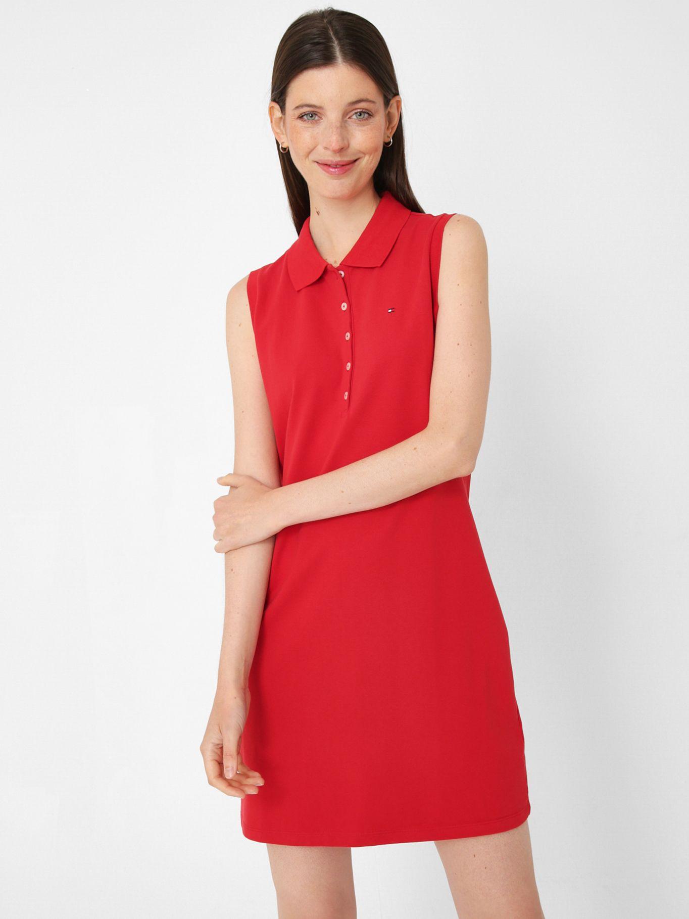 Vestido Polo Sin Mangas Rojo Tommy Hilfiger-0