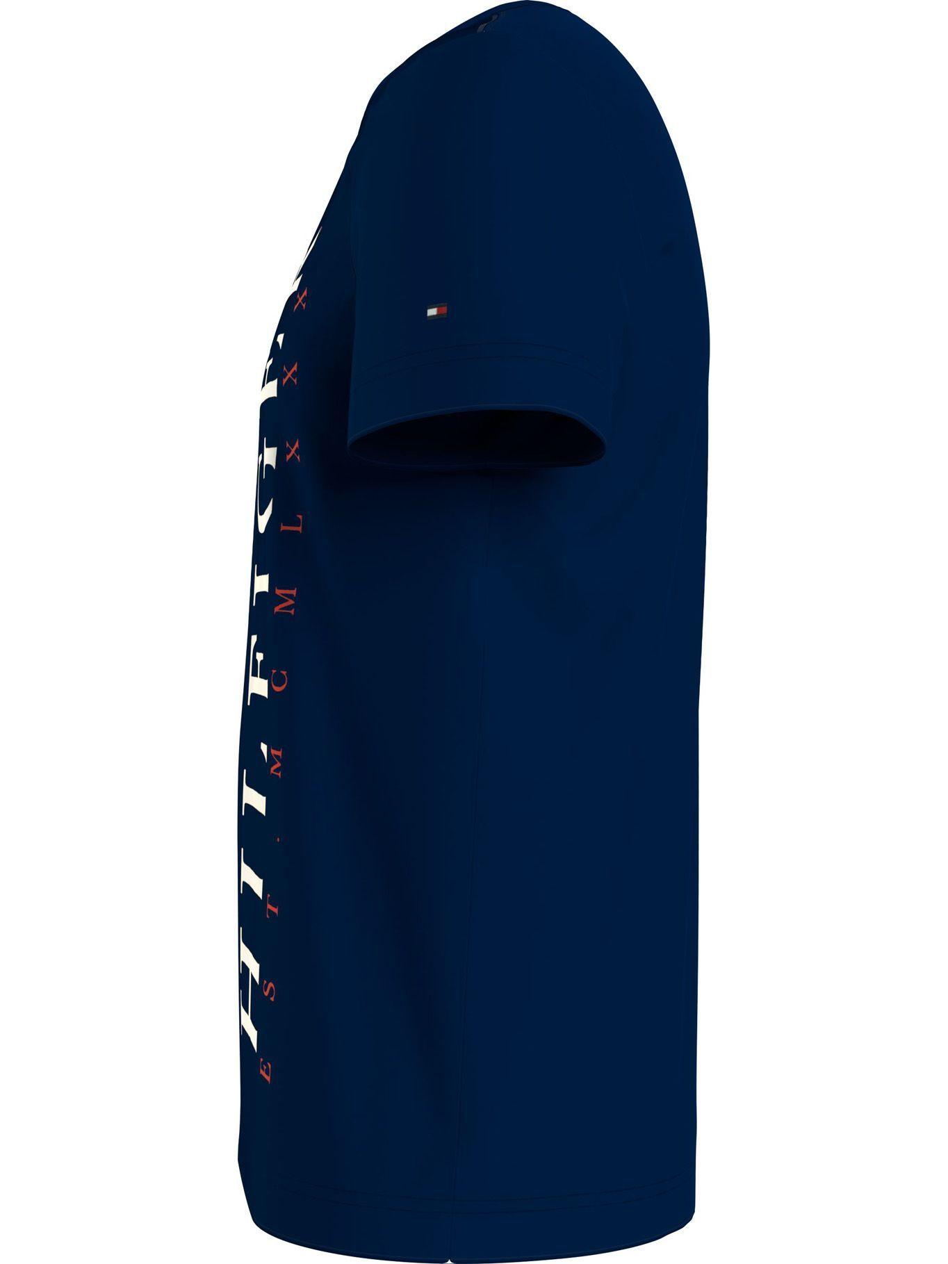 Polera Vertical Logo Azul Tommy Hilfiger A2-3