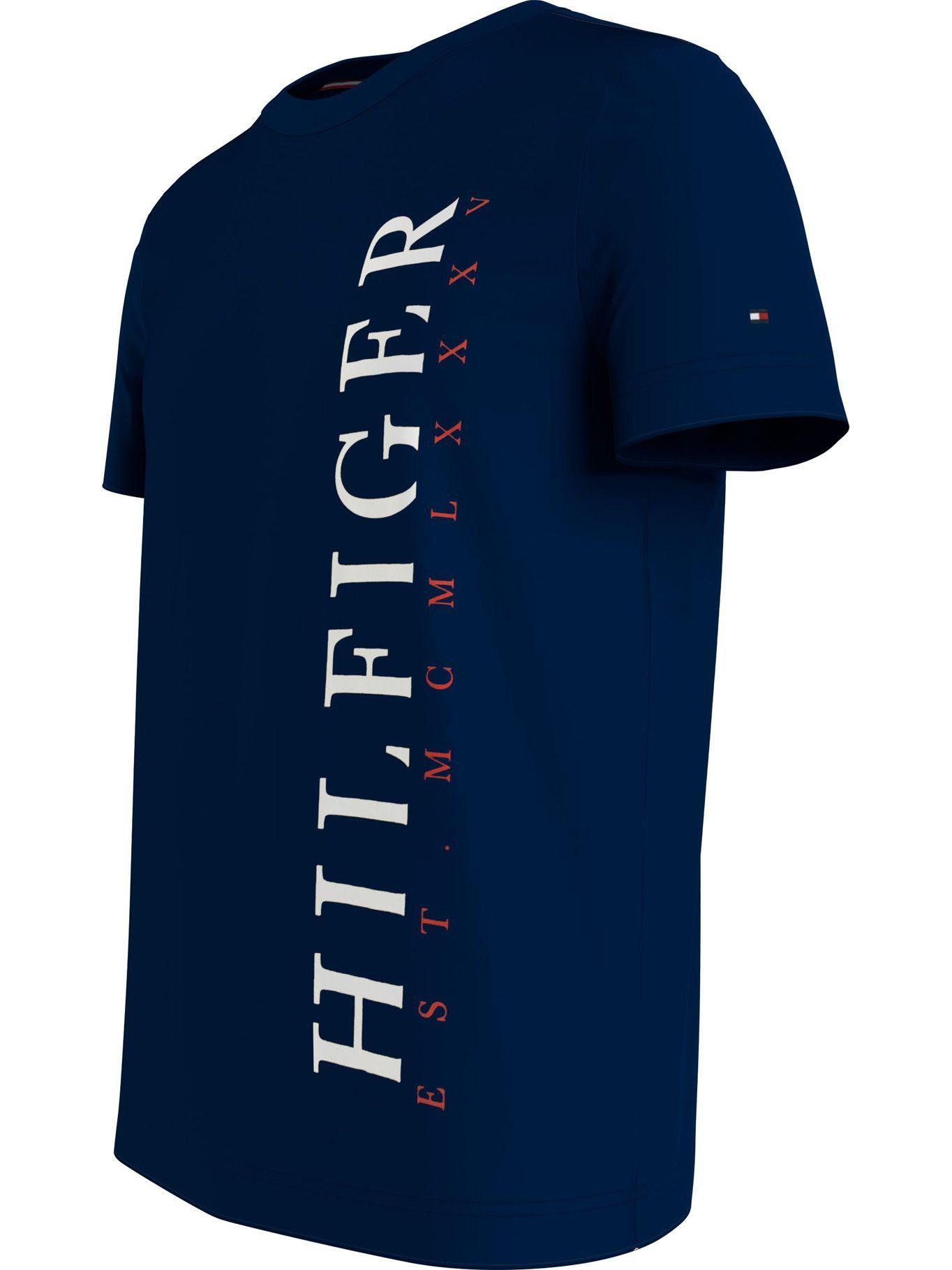 Polera Vertical Logo Azul Tommy Hilfiger A2-2