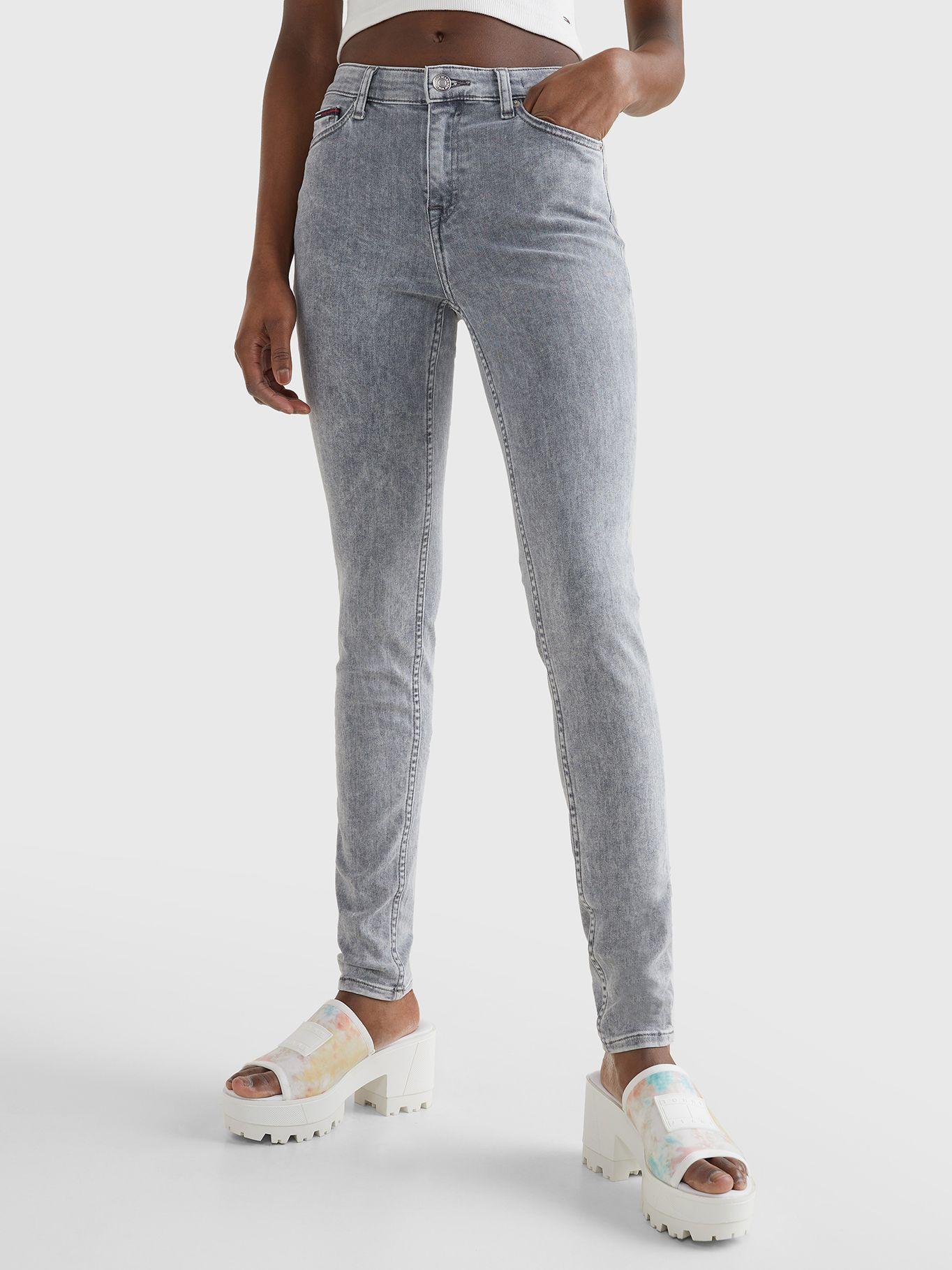Jeans Nora De Talle Medio Skinny Gris Tommy Jeans-1