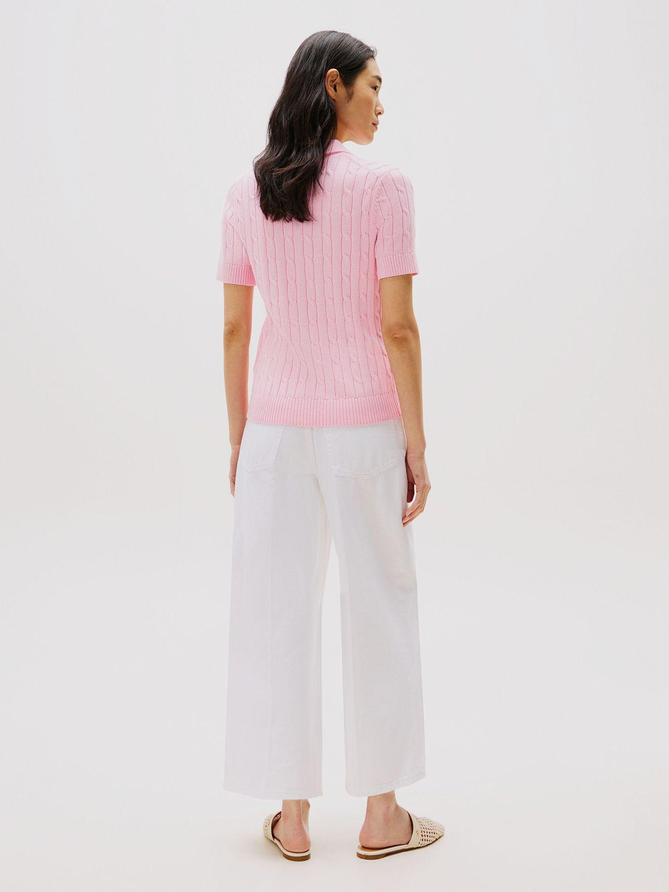 Sweater Cable Solid Rosado Tommy Hilfiger-2