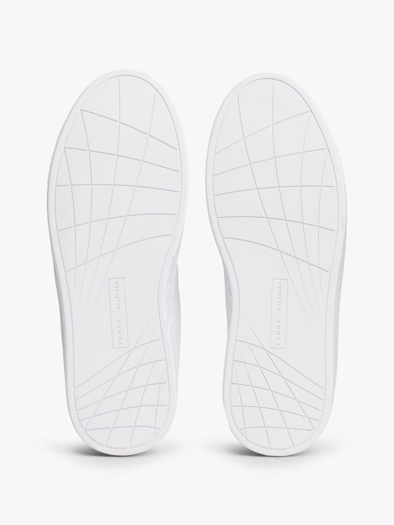 Zapatillas En Cuero Icon Court Blanco Tommy Hilfiger-4