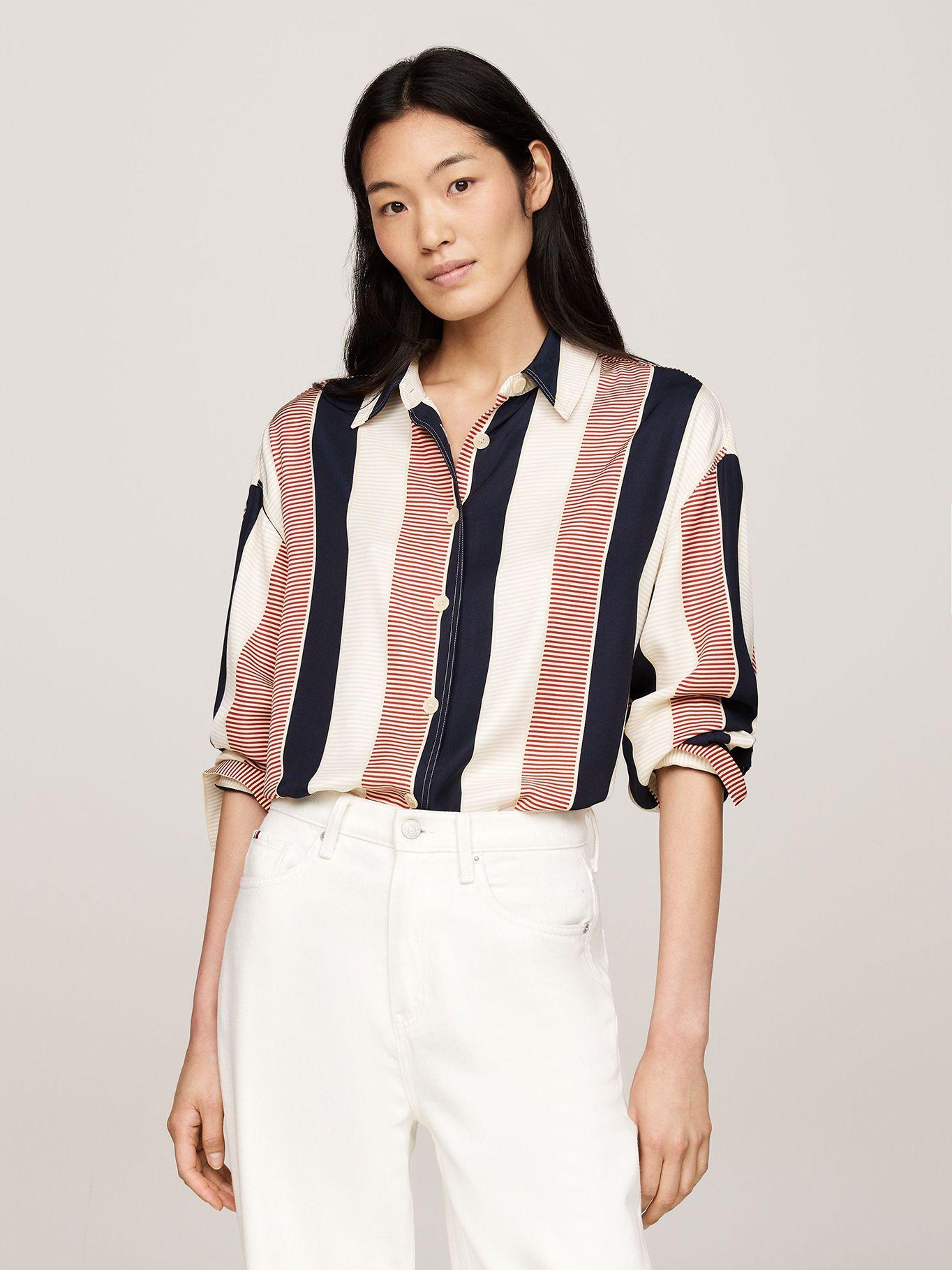Camisa Logo Metálico Rayas C Multicolor Tommy Hilfiger-0