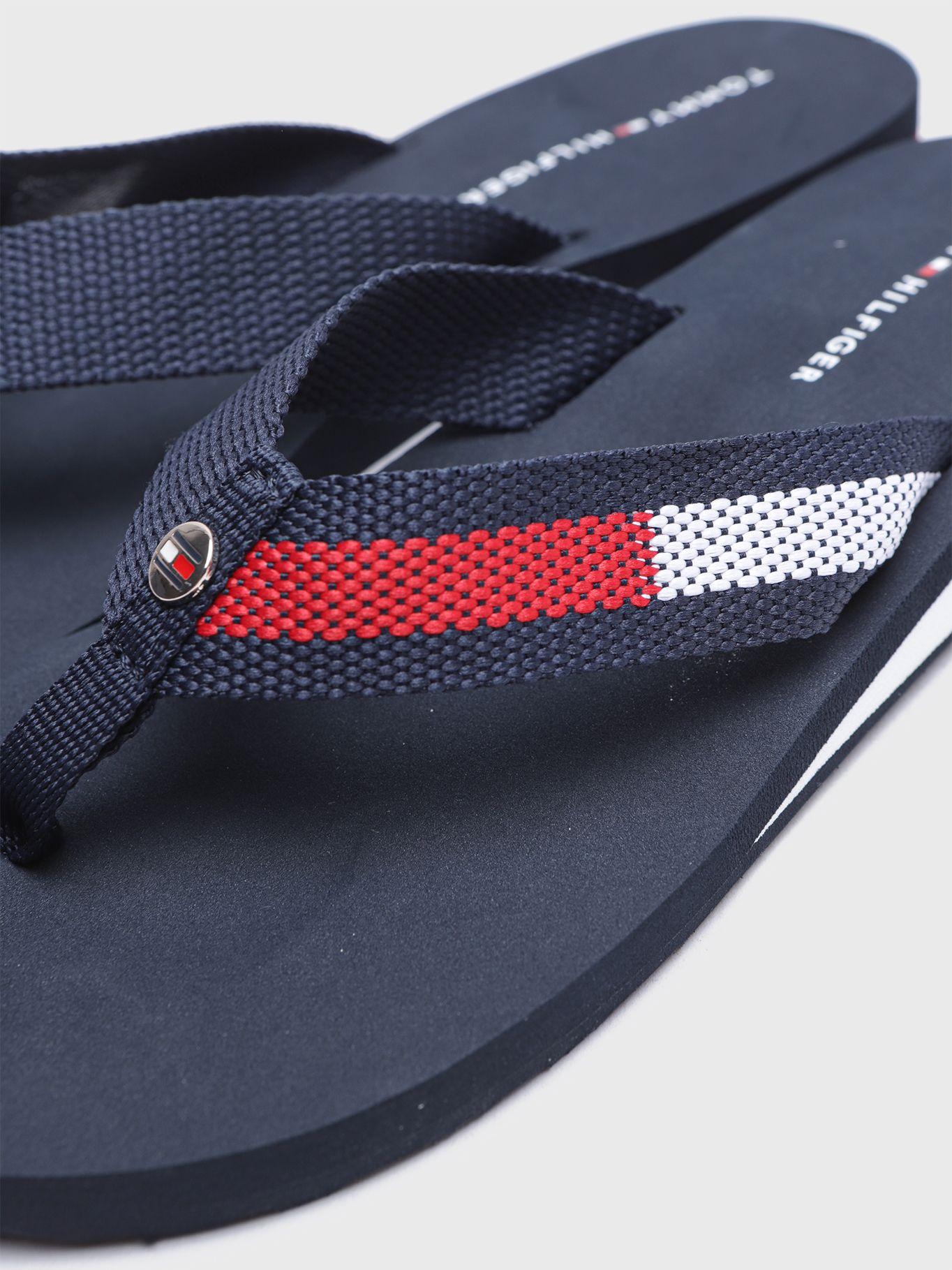 Sandalias De Playa Tj Logo Azul Tommy Hilfiger-2